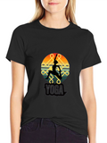 Yoga Silhouette Black T-Shirt