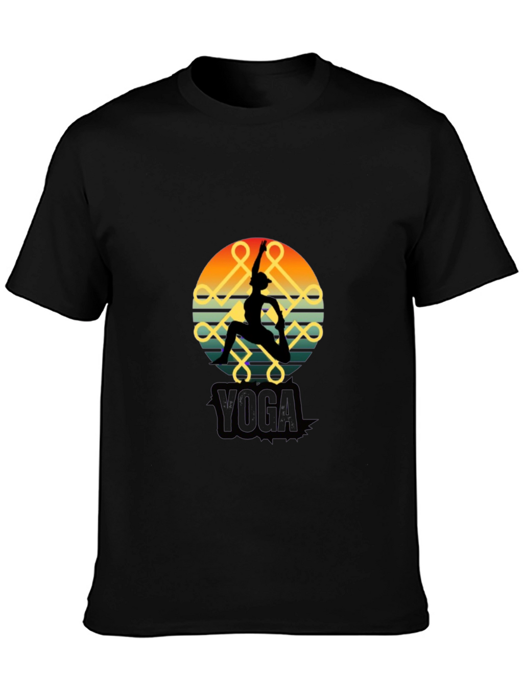 Yoga Silhouette Black T-Shirt