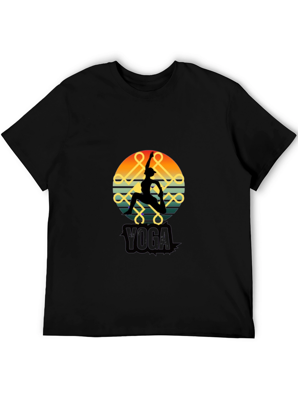 Yoga Silhouette Black T-Shirt