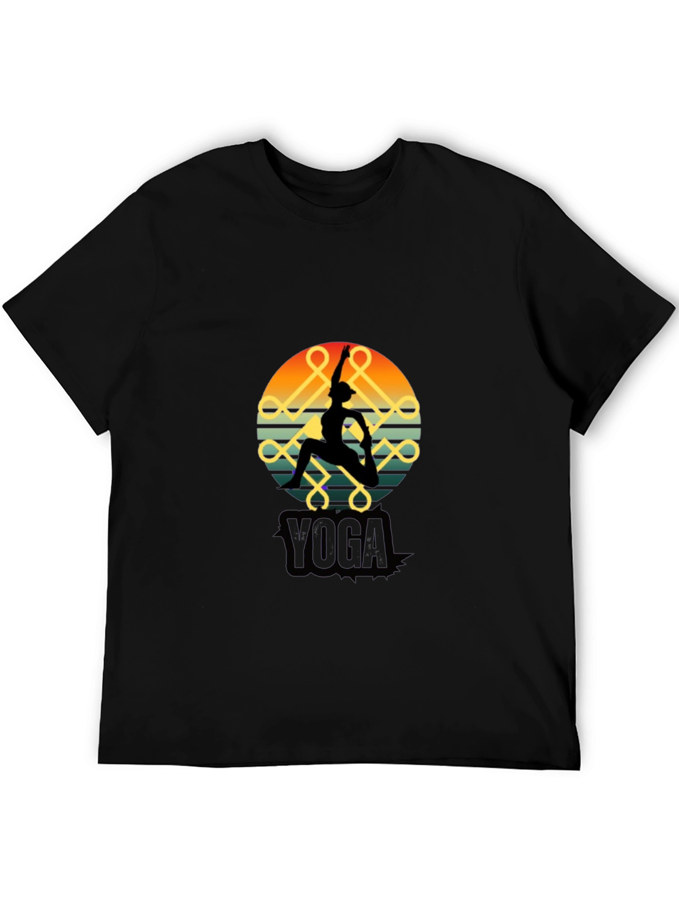 Yoga Silhouette Black T-Shirt