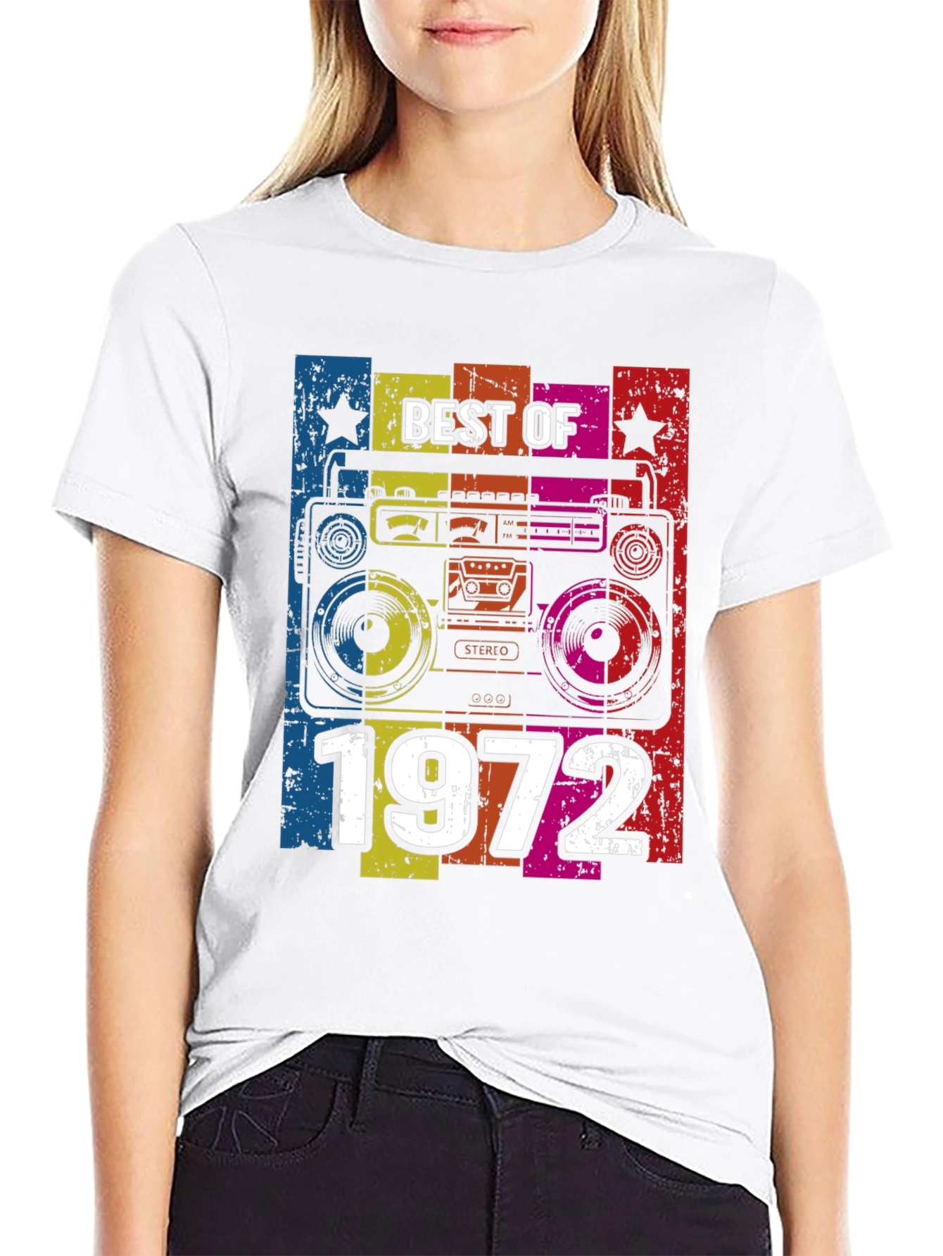 Best of 1972 Retro Boombox Graphic T-Shirt