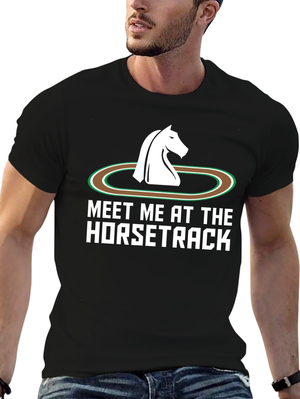 Meet Me at the Horsetrack Black T-Shirt