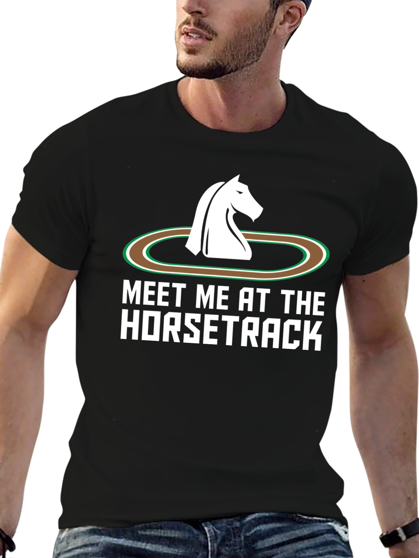 Meet Me at the Horsetrack Black T-Shirt