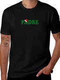 Christmas Padre Santa Hat Graphic T-Shirt