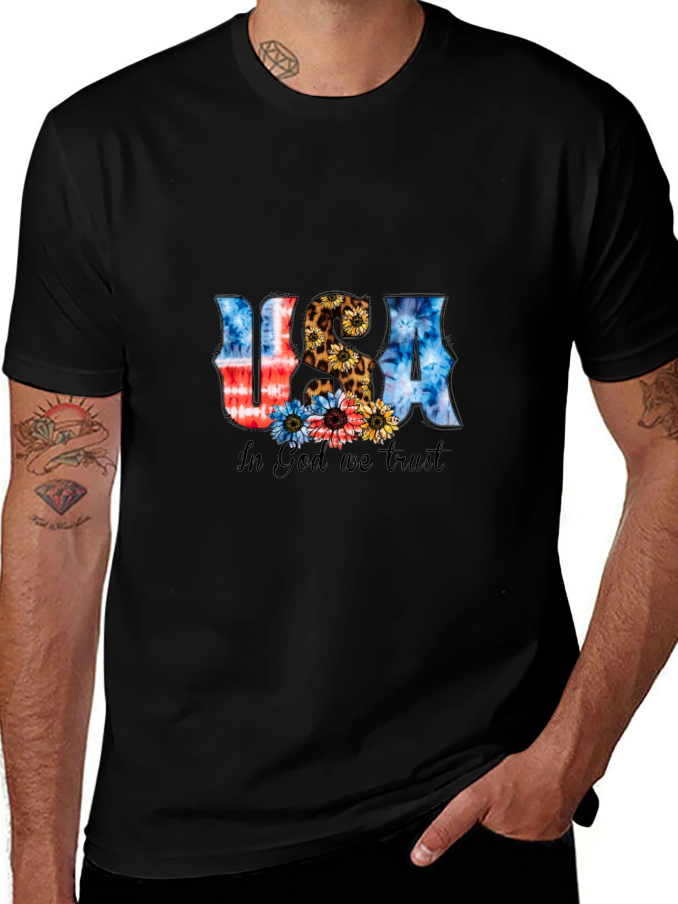USA Patriotic Graphic T-Shirt