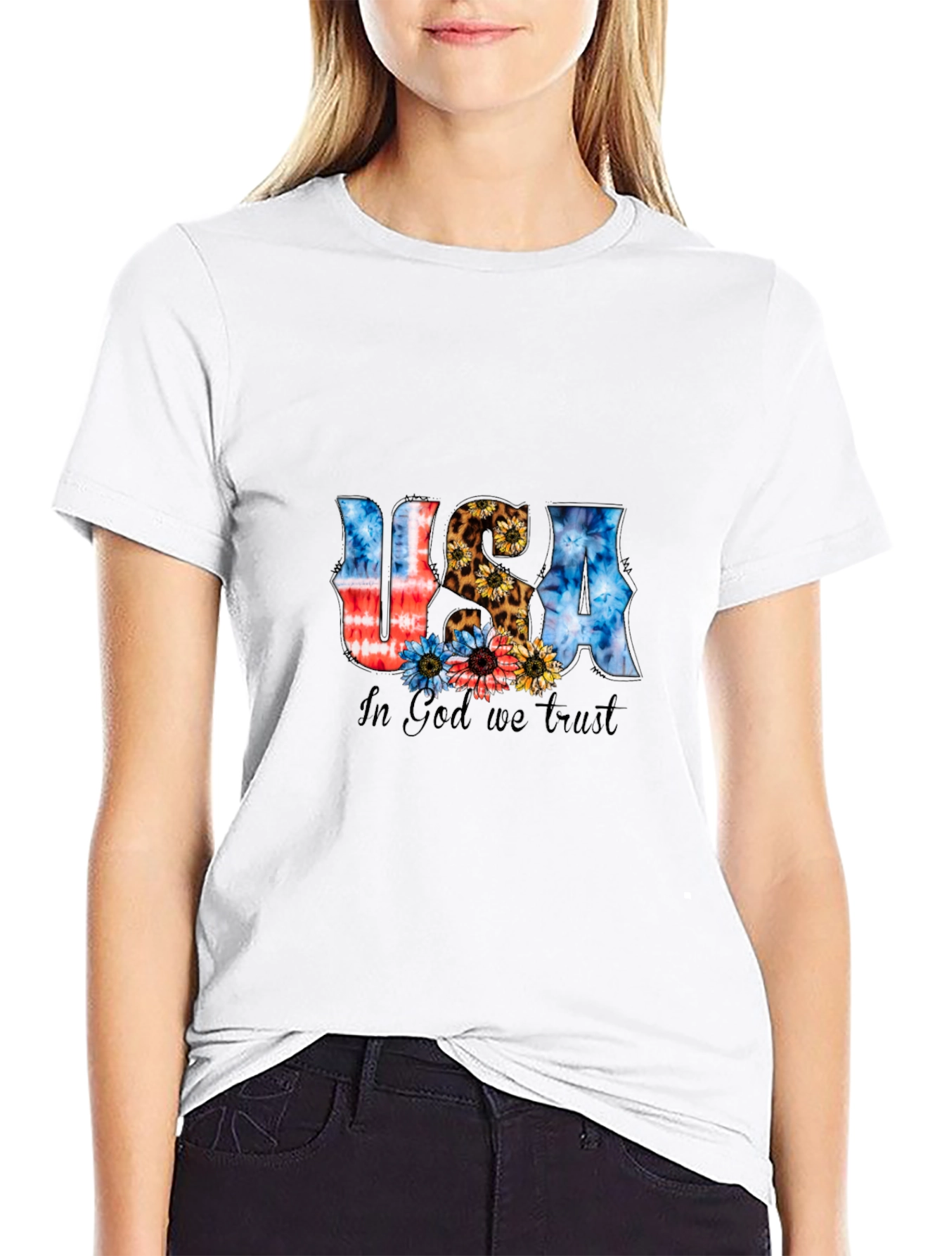 USA Patriotic Graphic T-Shirt