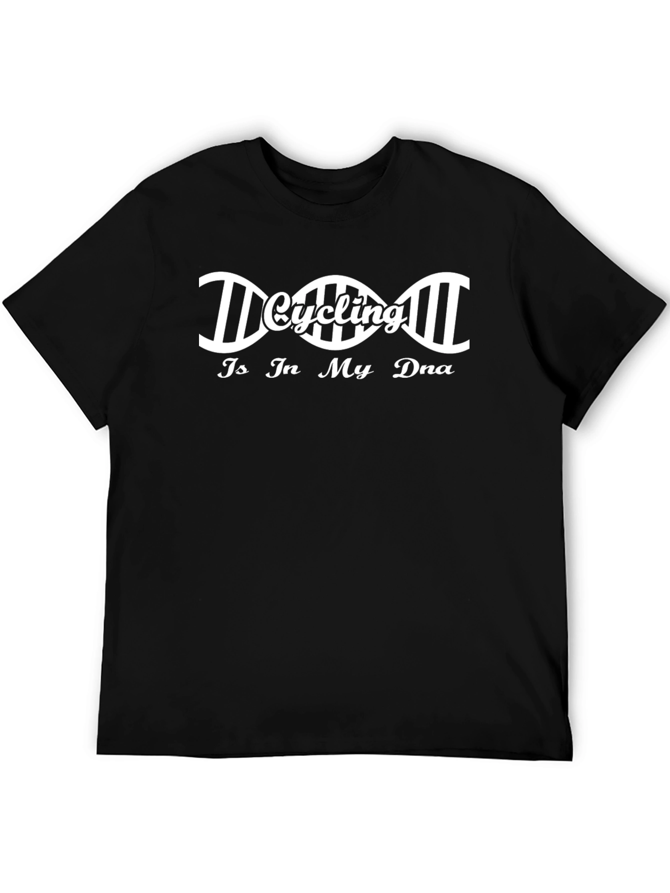 Cycling DNA Graphic T-Shirt - Black