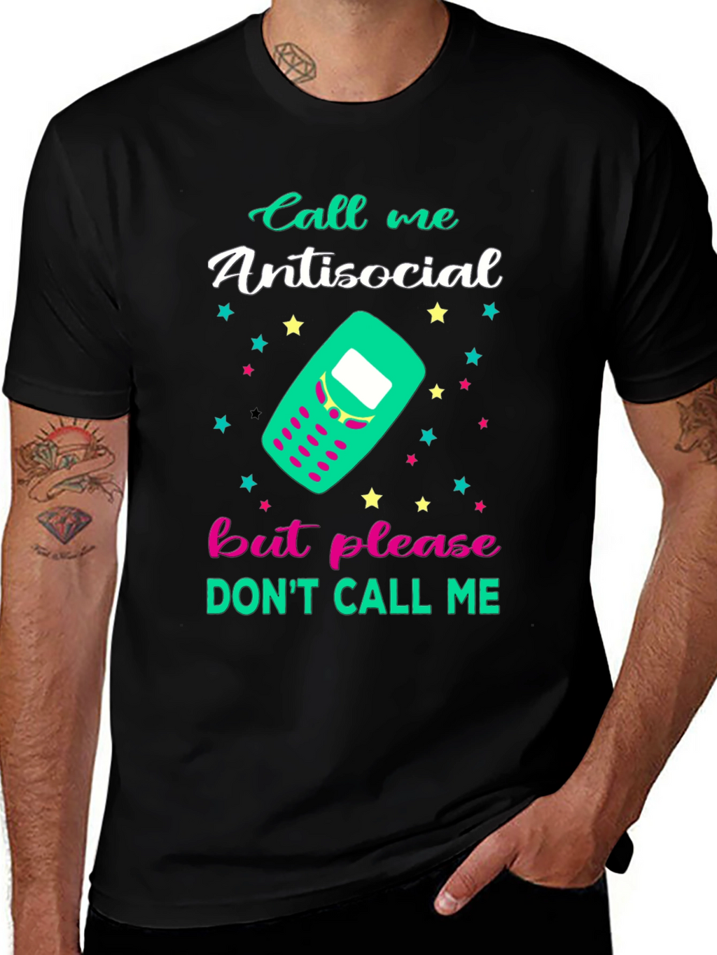 Antisocial Graphic Tee - Funny Novelty T-Shirt