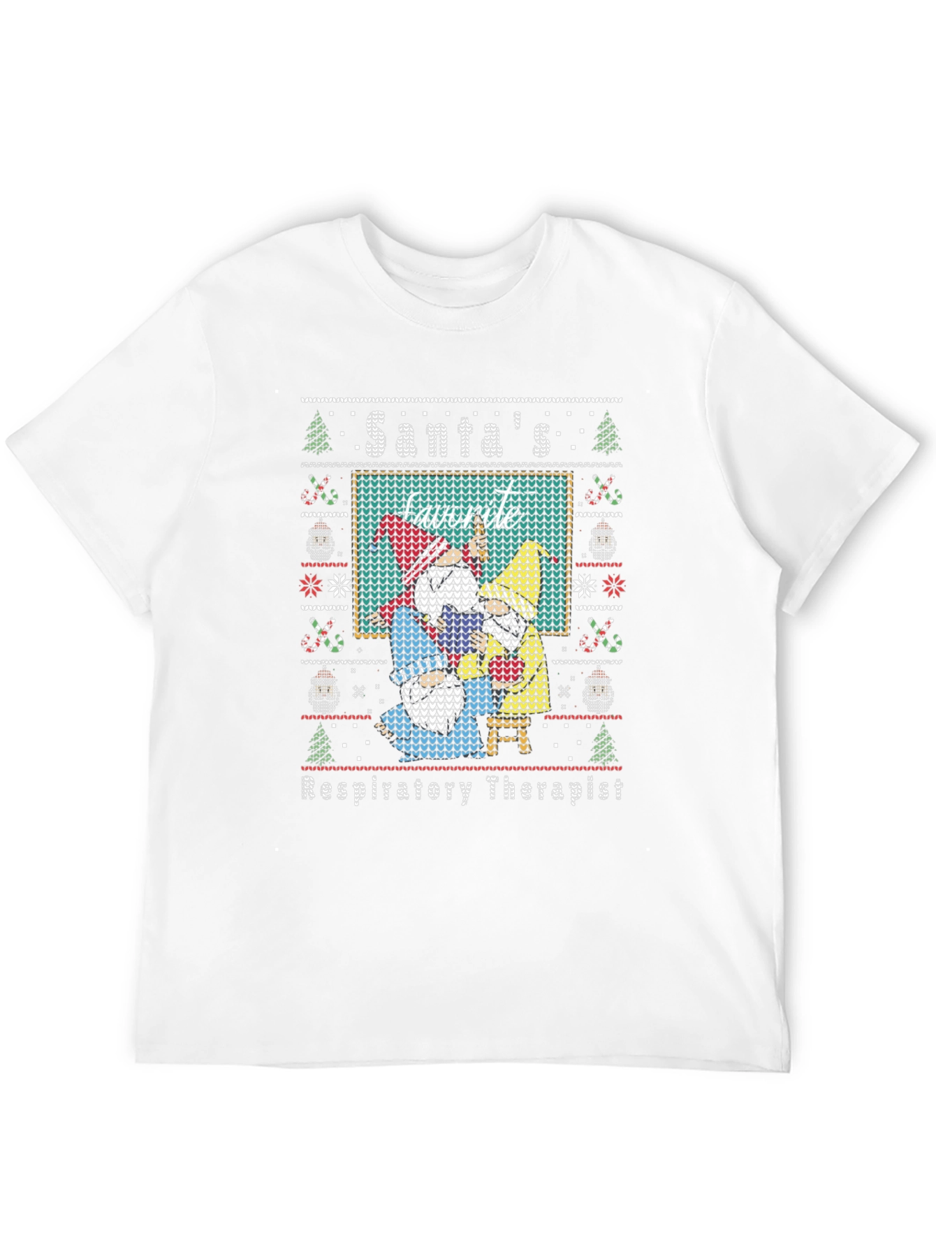 Santas Favorite Respiratory Therapist Ugly Sweater T-Shirt
