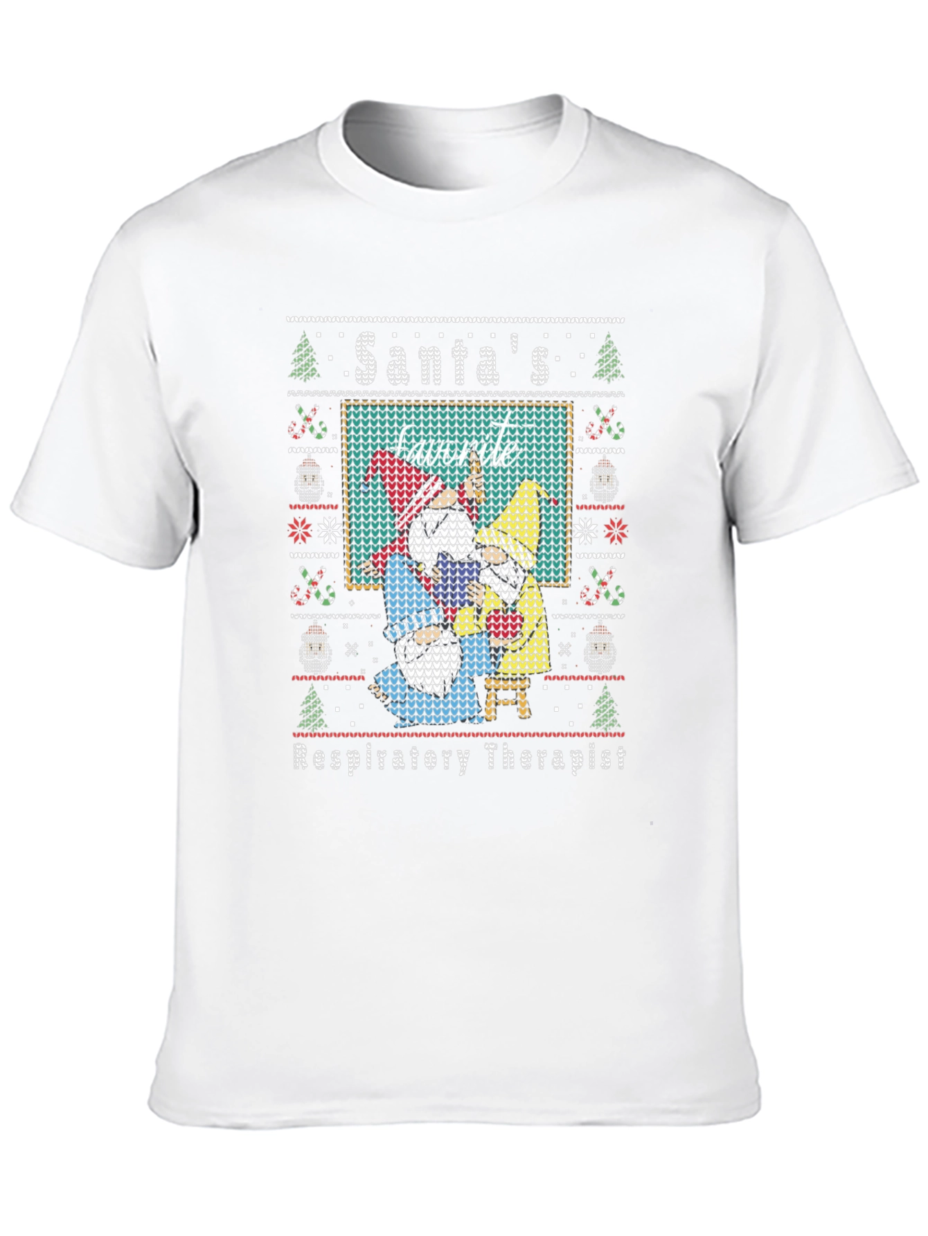 Santas Favorite Respiratory Therapist Ugly Sweater T-Shirt