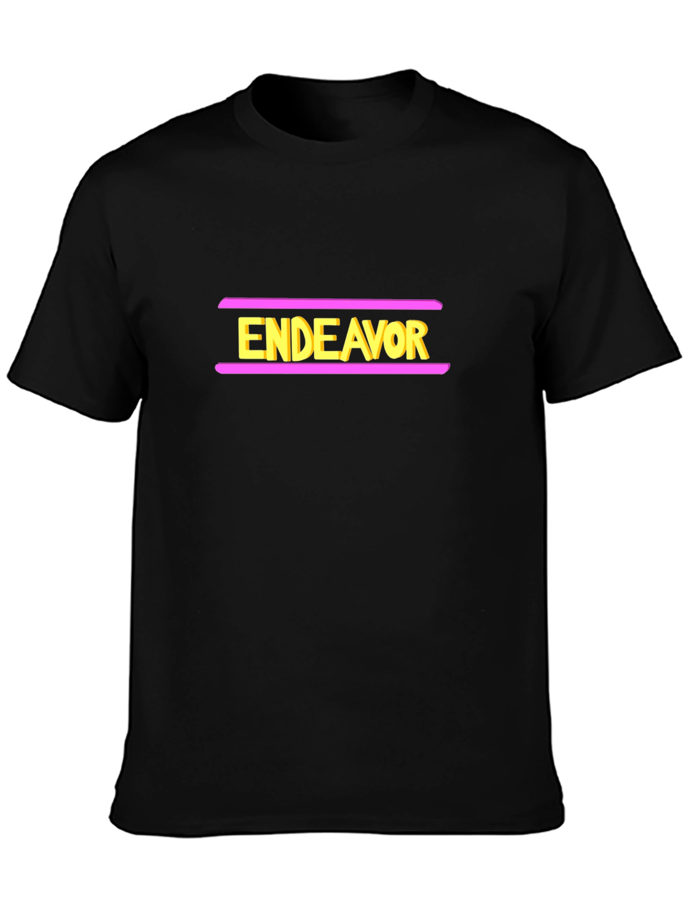 Endeavor Graphic Tee - Black Short Sleeve Cotton Shirt