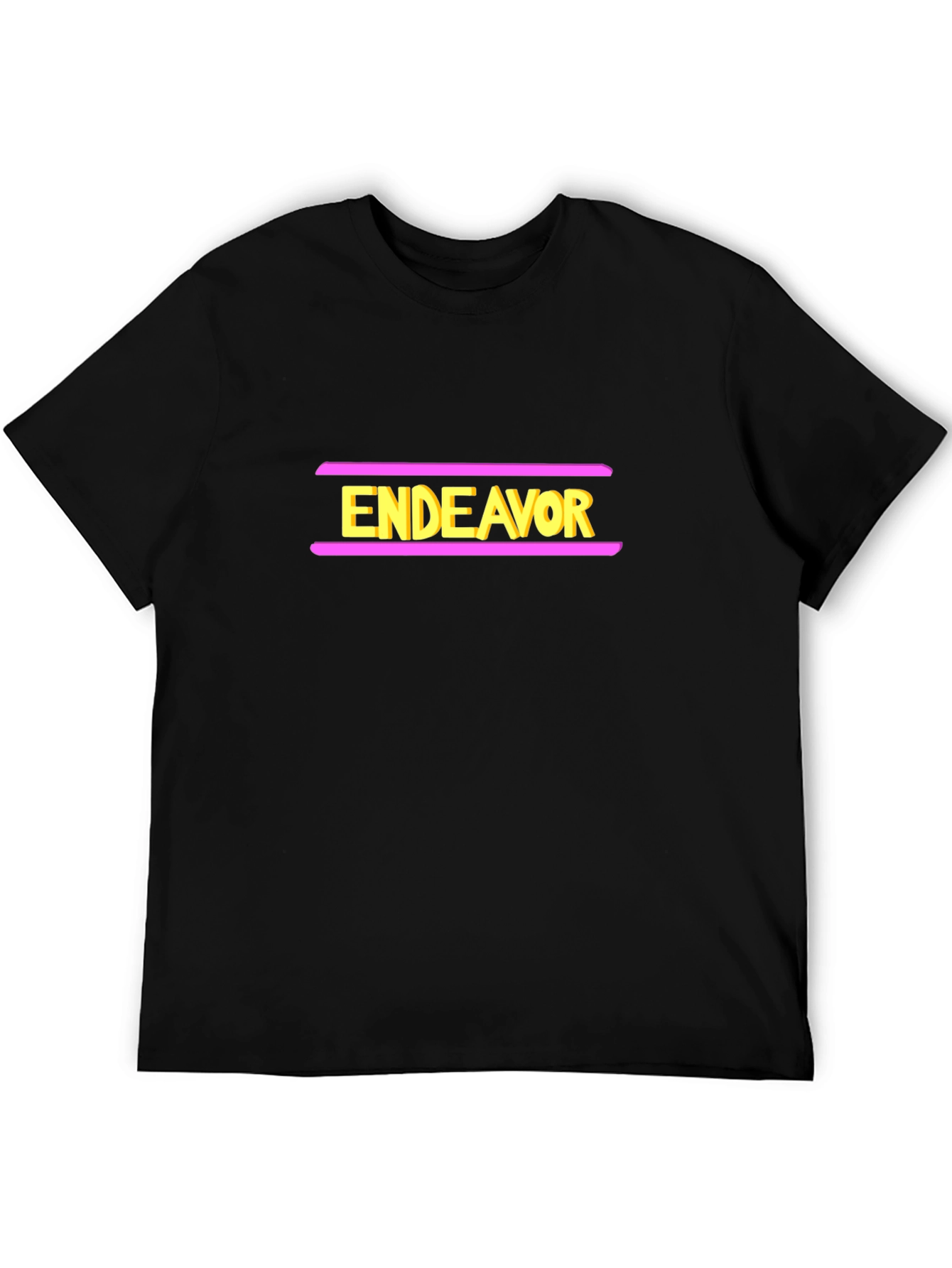 Endeavor Graphic Tee - Black Short Sleeve Cotton Shirt