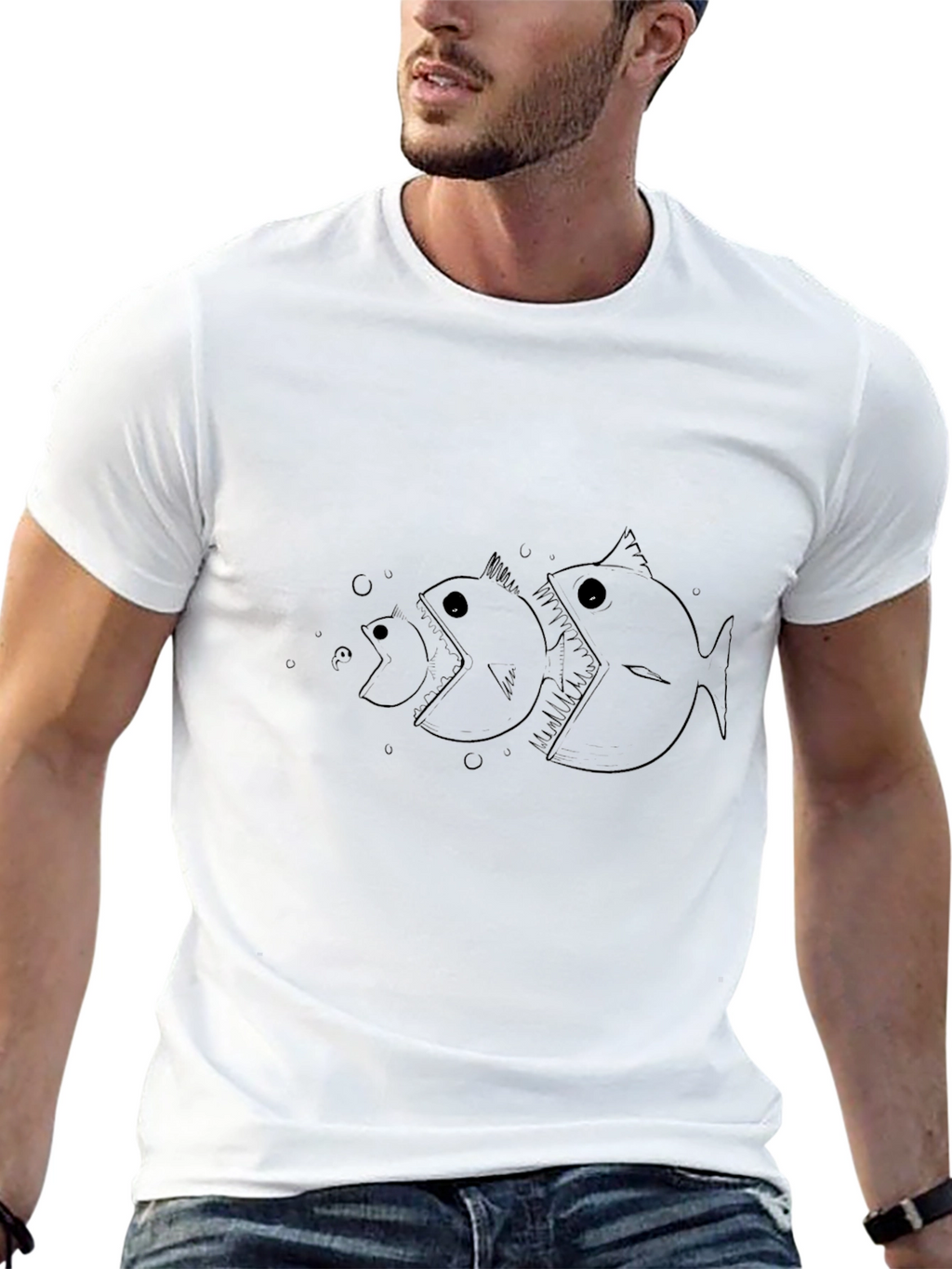 Black Always a Bigger Fish Graphic Tee