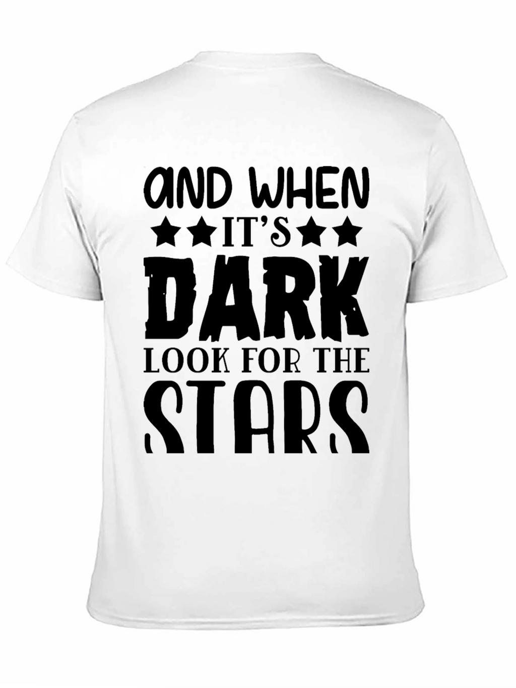 Inspirational Look for the Stars Black T-Shirt
