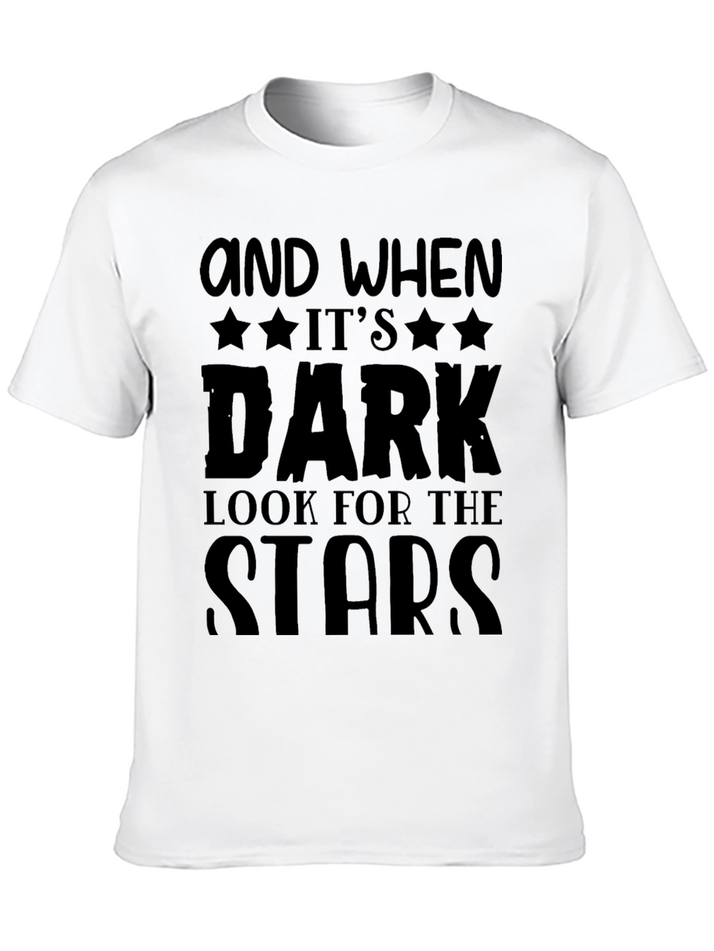 Inspirational Look for the Stars Black T-Shirt