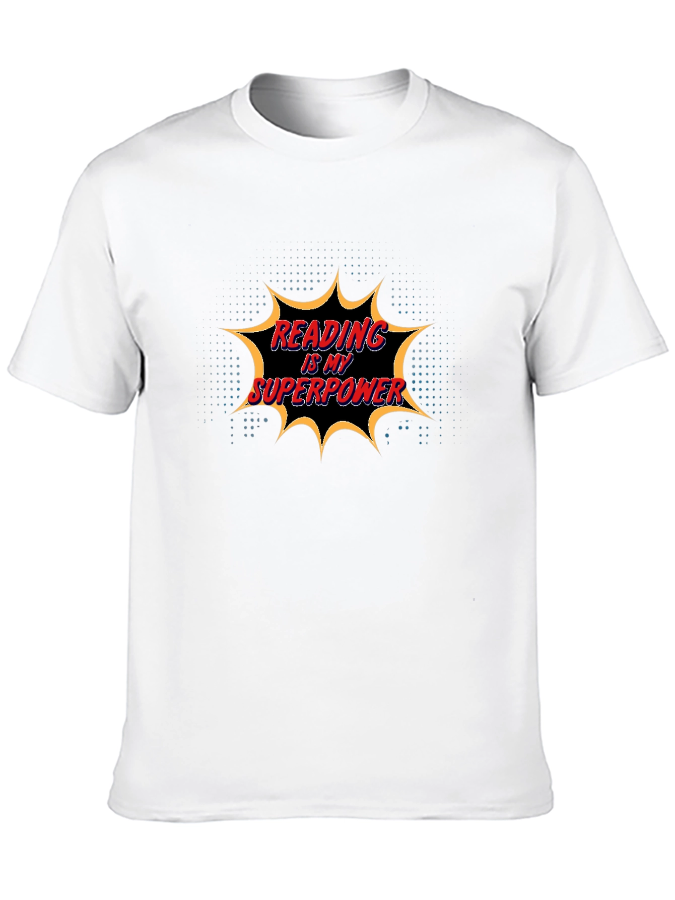 Reading is My Superpower Black Graphic Tee