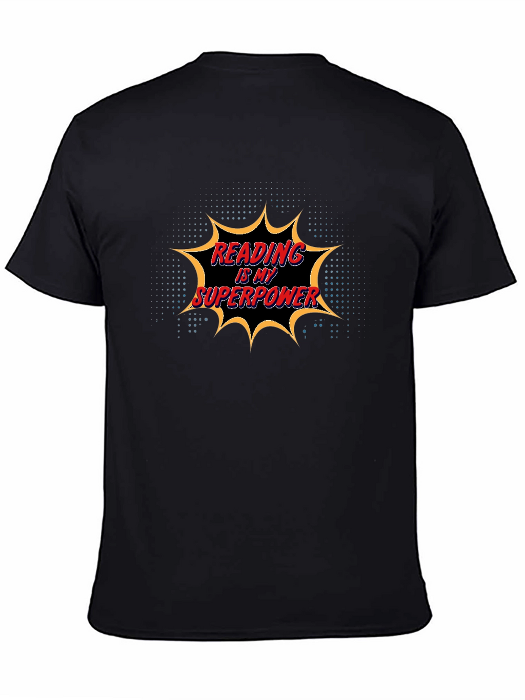 Reading is My Superpower Black Graphic Tee