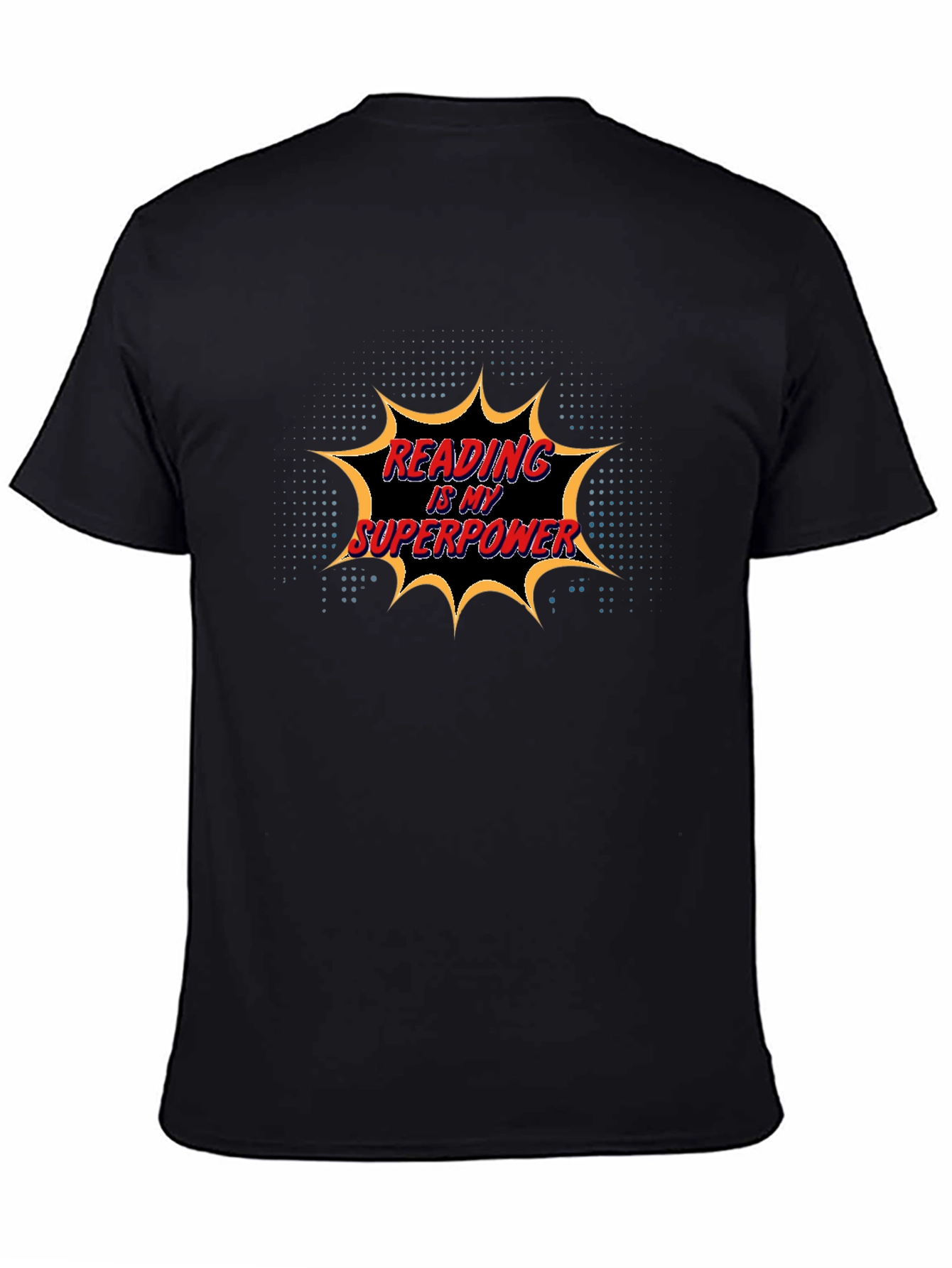 Reading is My Superpower Black Graphic Tee