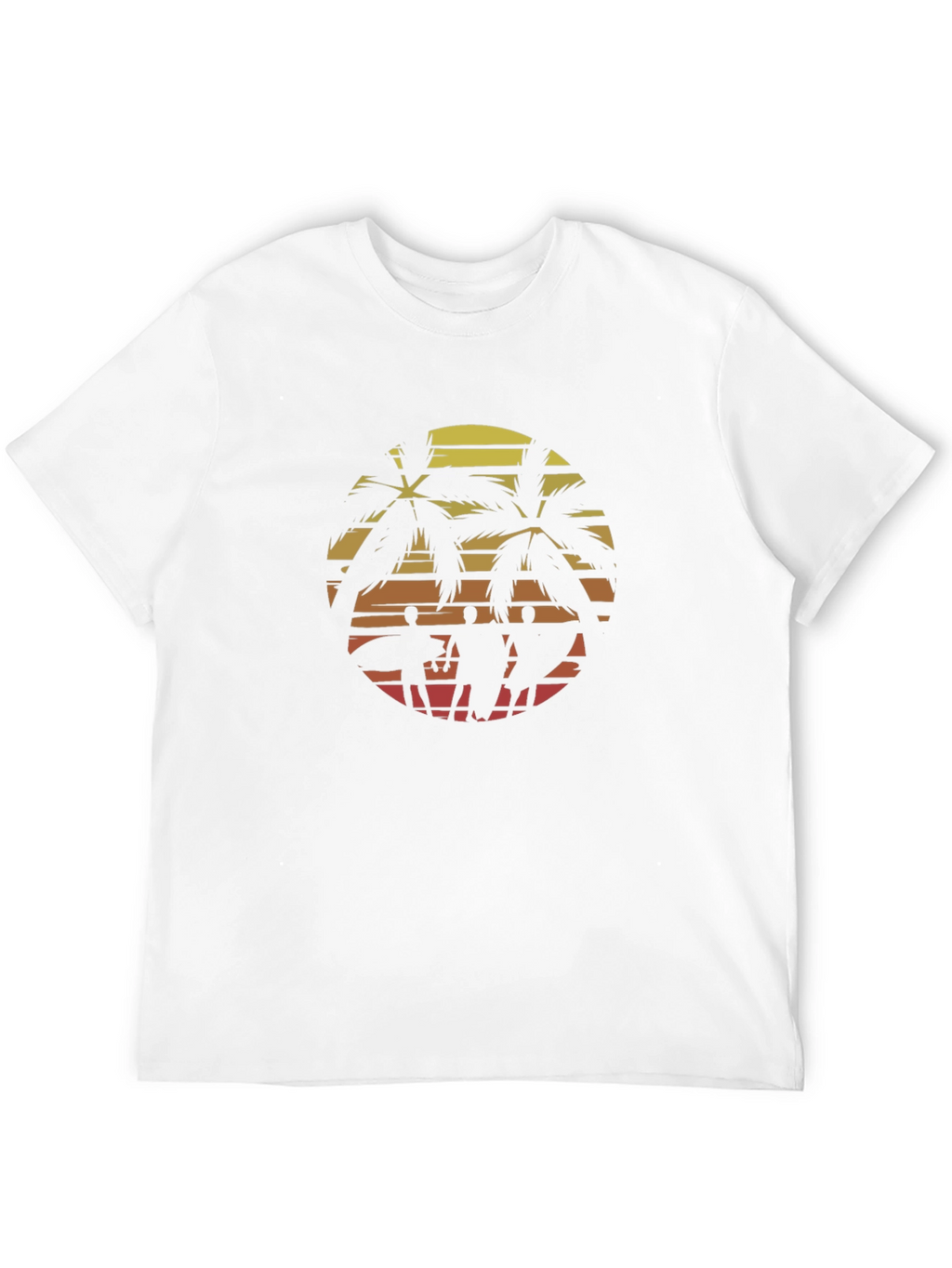 Retro Sunset Surfer Crew Graphic Tee