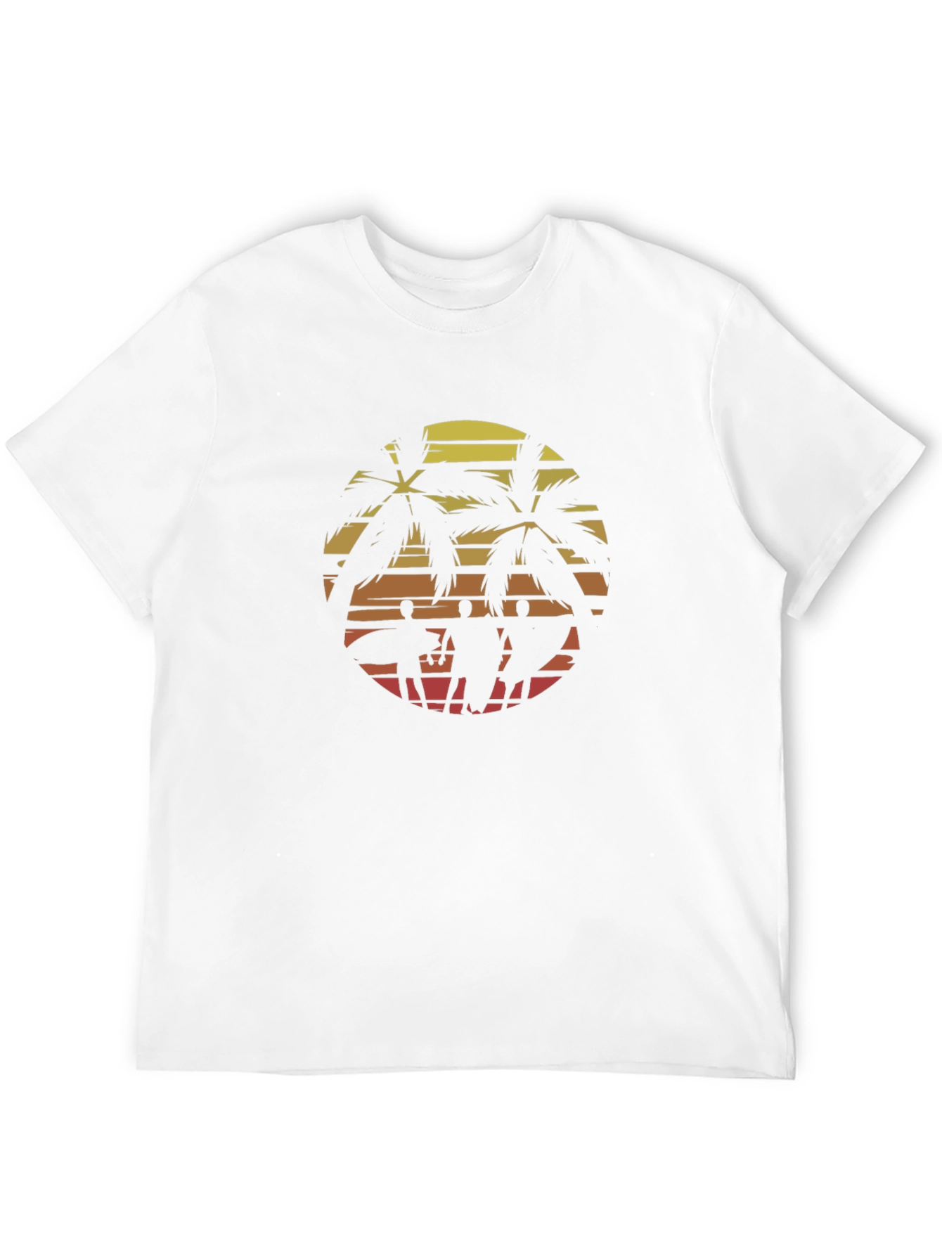 Retro Sunset Surfer Crew Graphic Tee