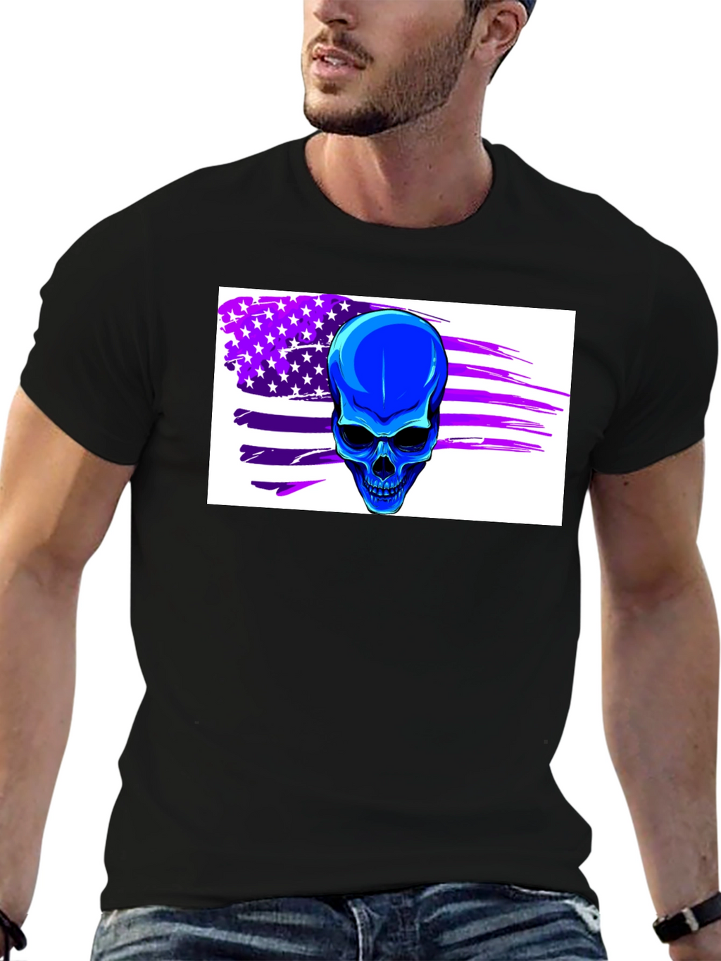 Skull Flag Graphic Tee - Dark Shirt