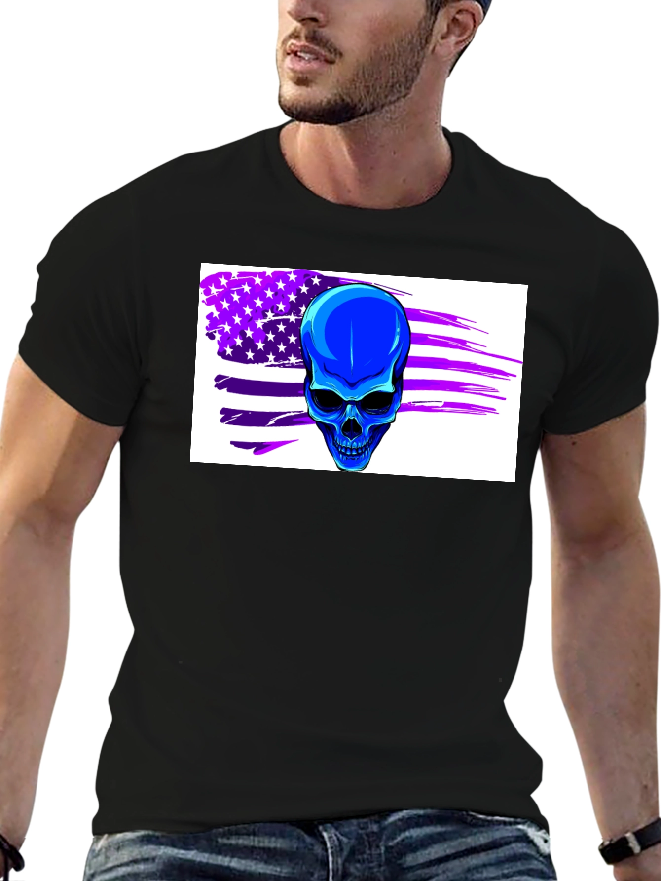 Skull Flag Graphic Tee - Dark Shirt