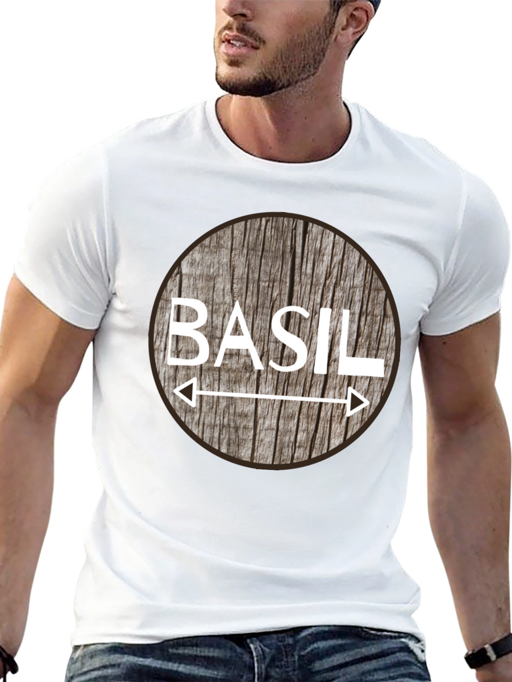 Basil T-Shirt - Novelty Herb Design
