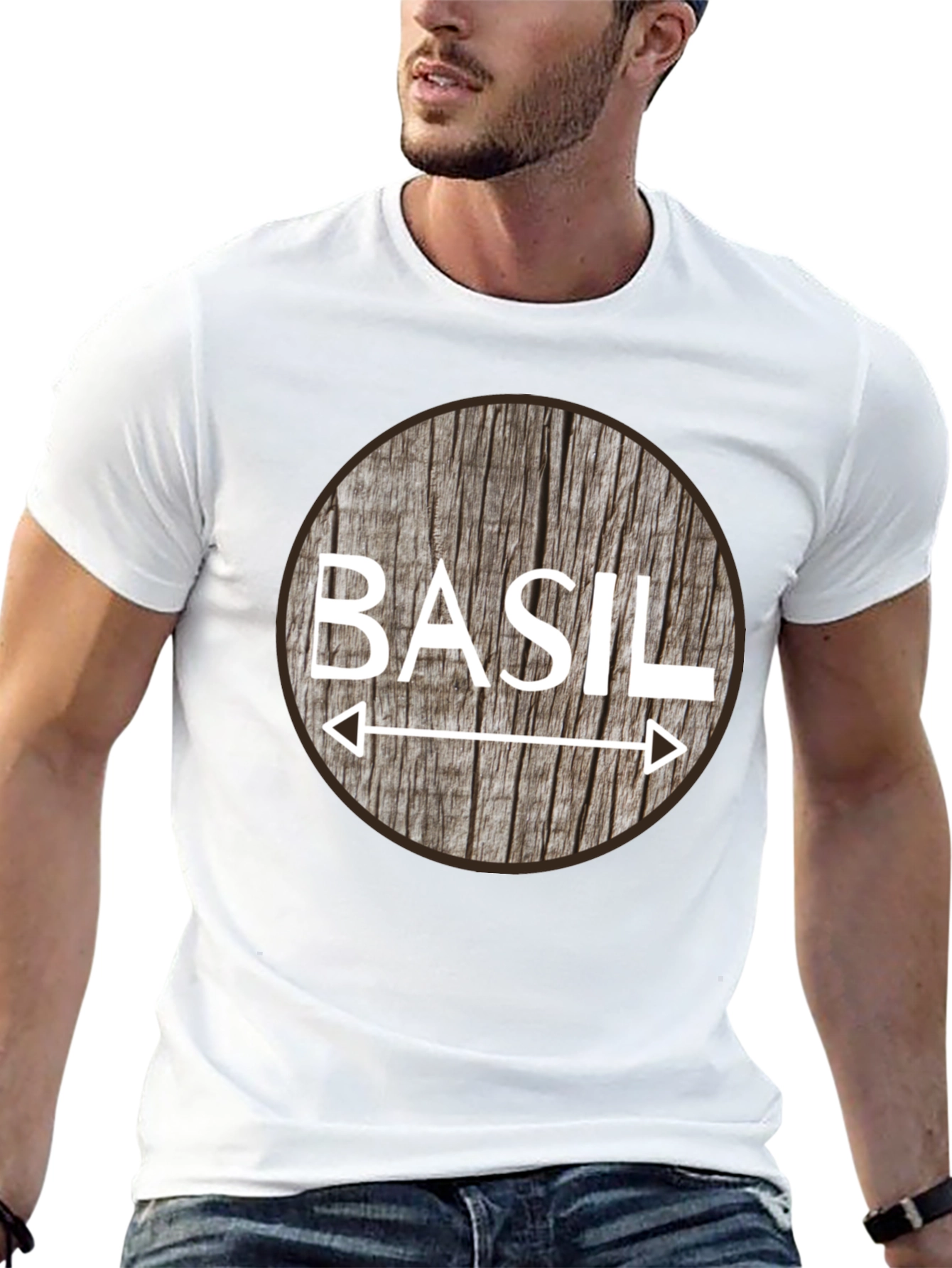 Basil T-Shirt - Novelty Herb Design