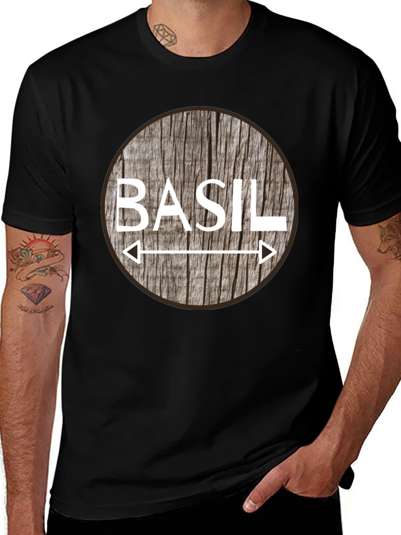 Basil T-Shirt - Novelty Herb Design
