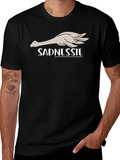 Sadnesssie Graphic Tee - Black Cotton T-Shirt