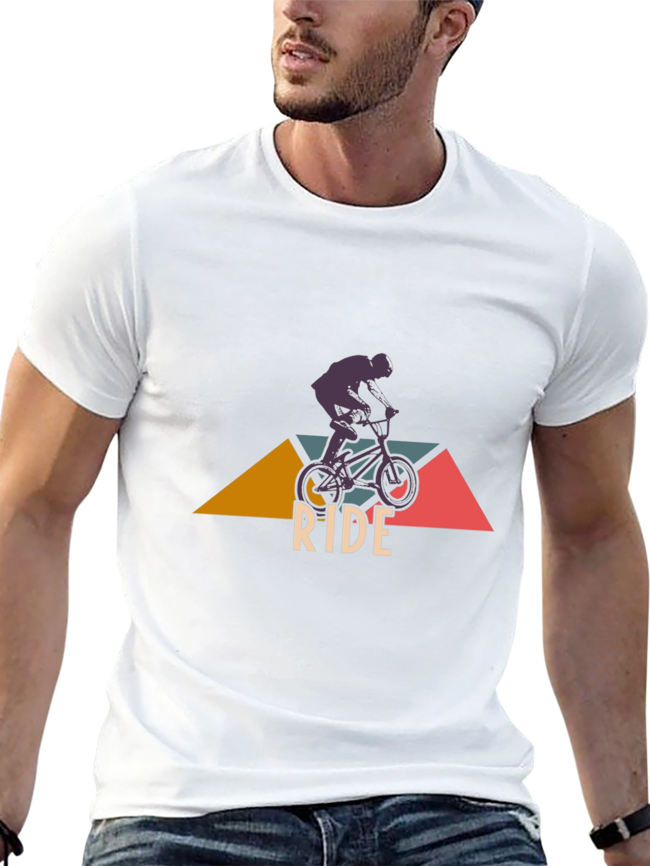 BMX Ride Graphic Tee - Black Cotton T-Shirt