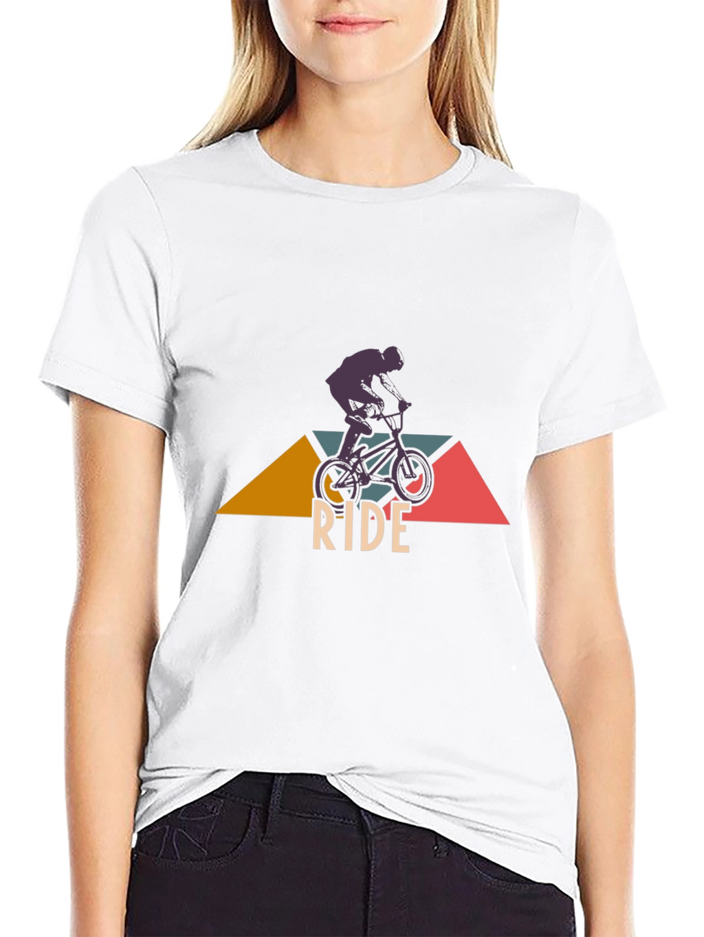 BMX Ride Graphic Tee - Black Cotton T-Shirt