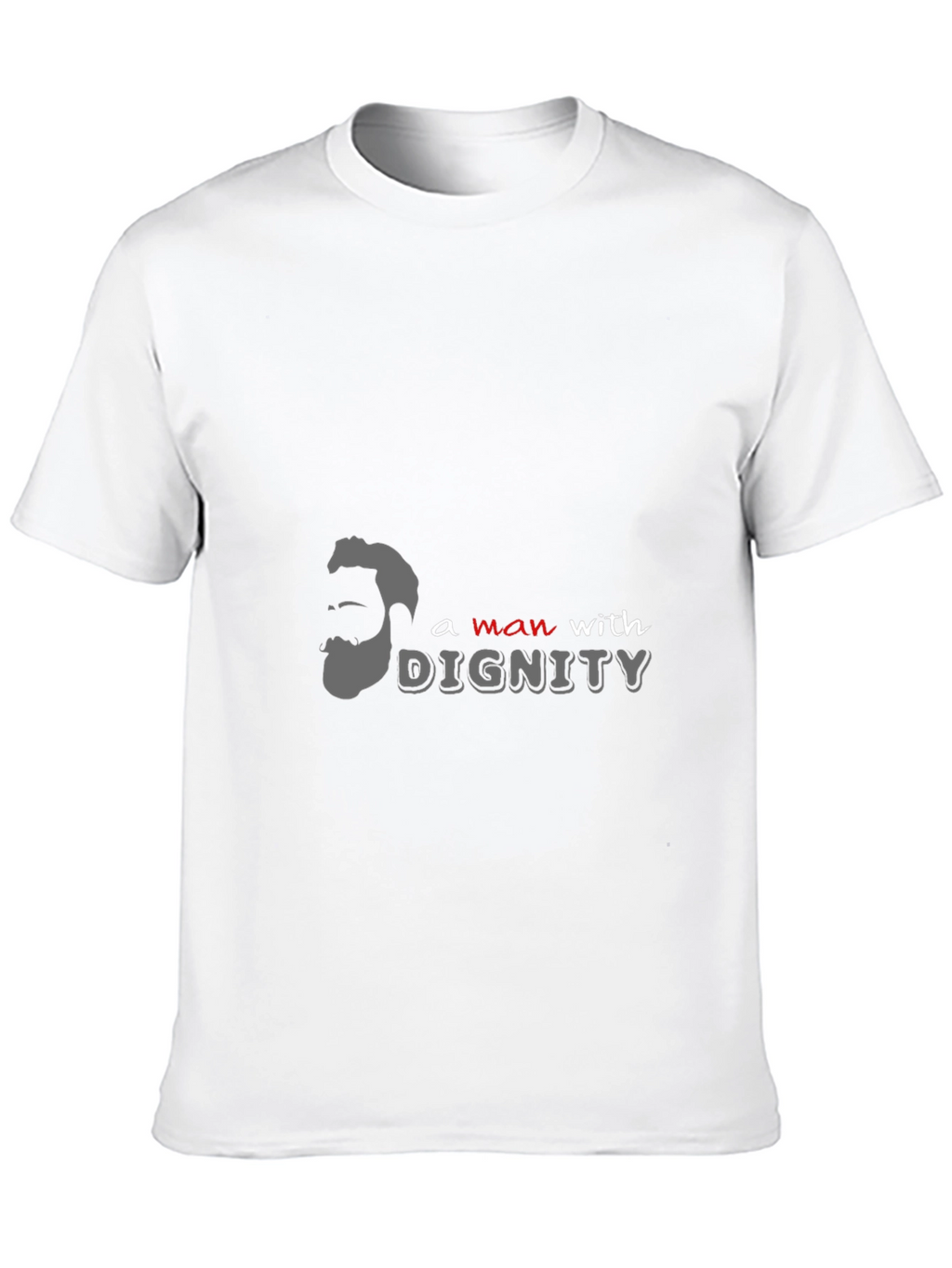 Man With Dignity Graphic Print Black T-Shirt