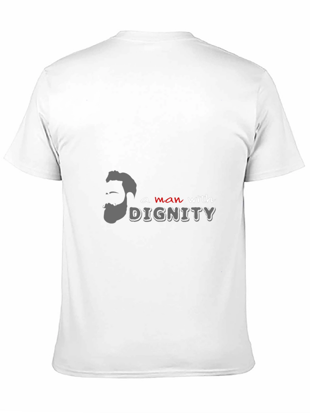 Man With Dignity Graphic Print Black T-Shirt