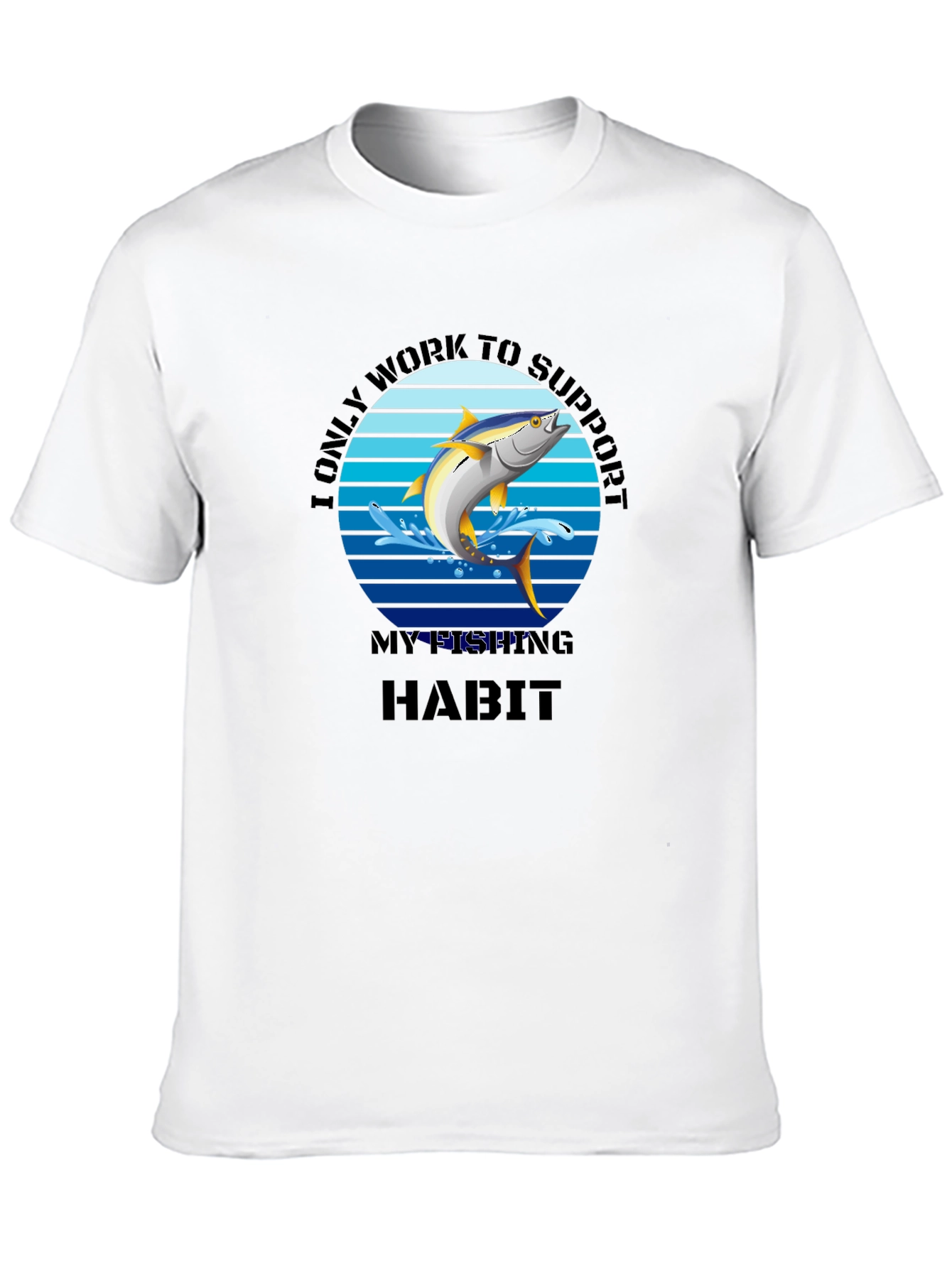 Fishing Habit Graphic T-Shirt - Mens Black Tee