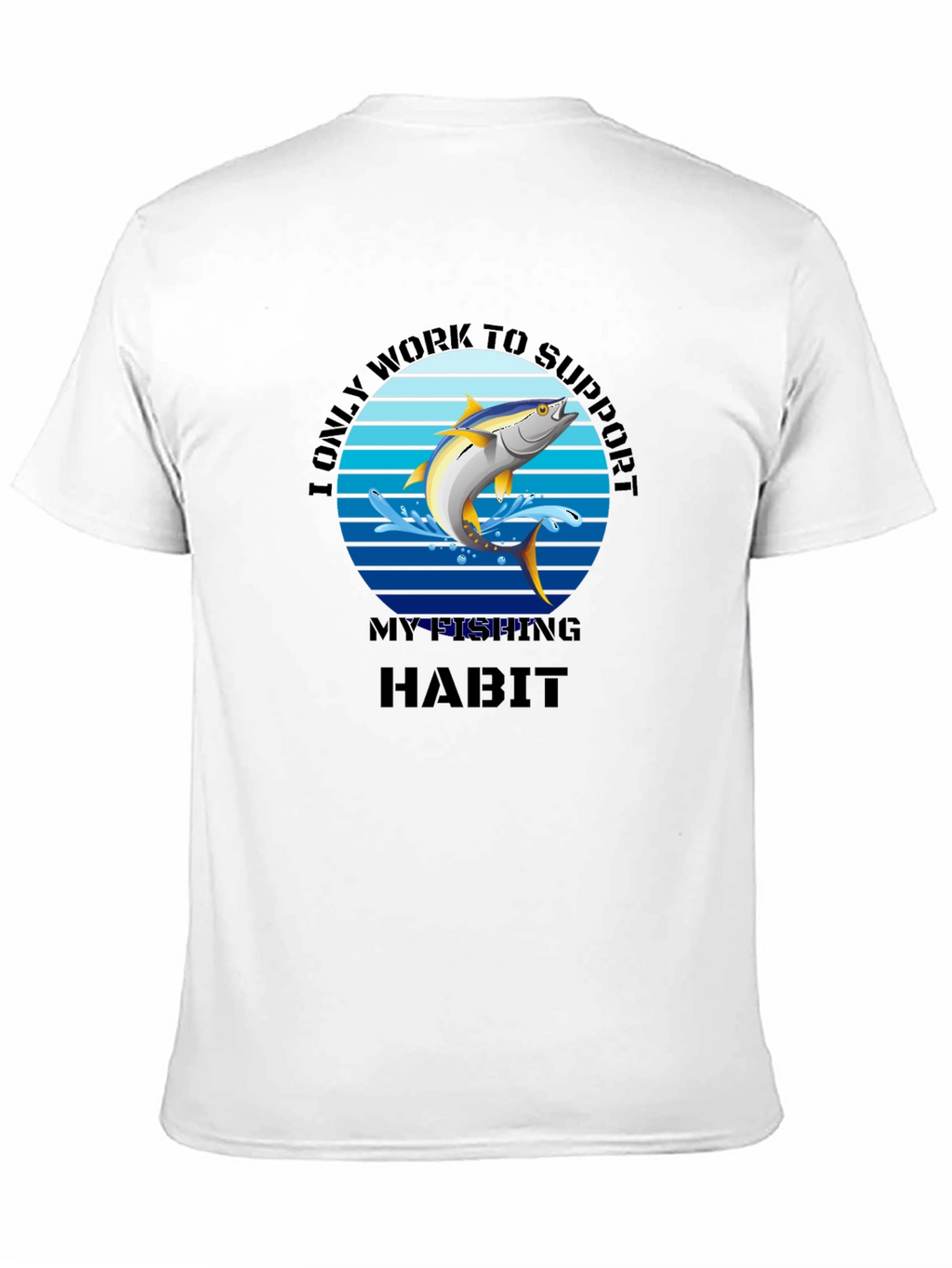 Fishing Habit Graphic T-Shirt - Mens Black Tee