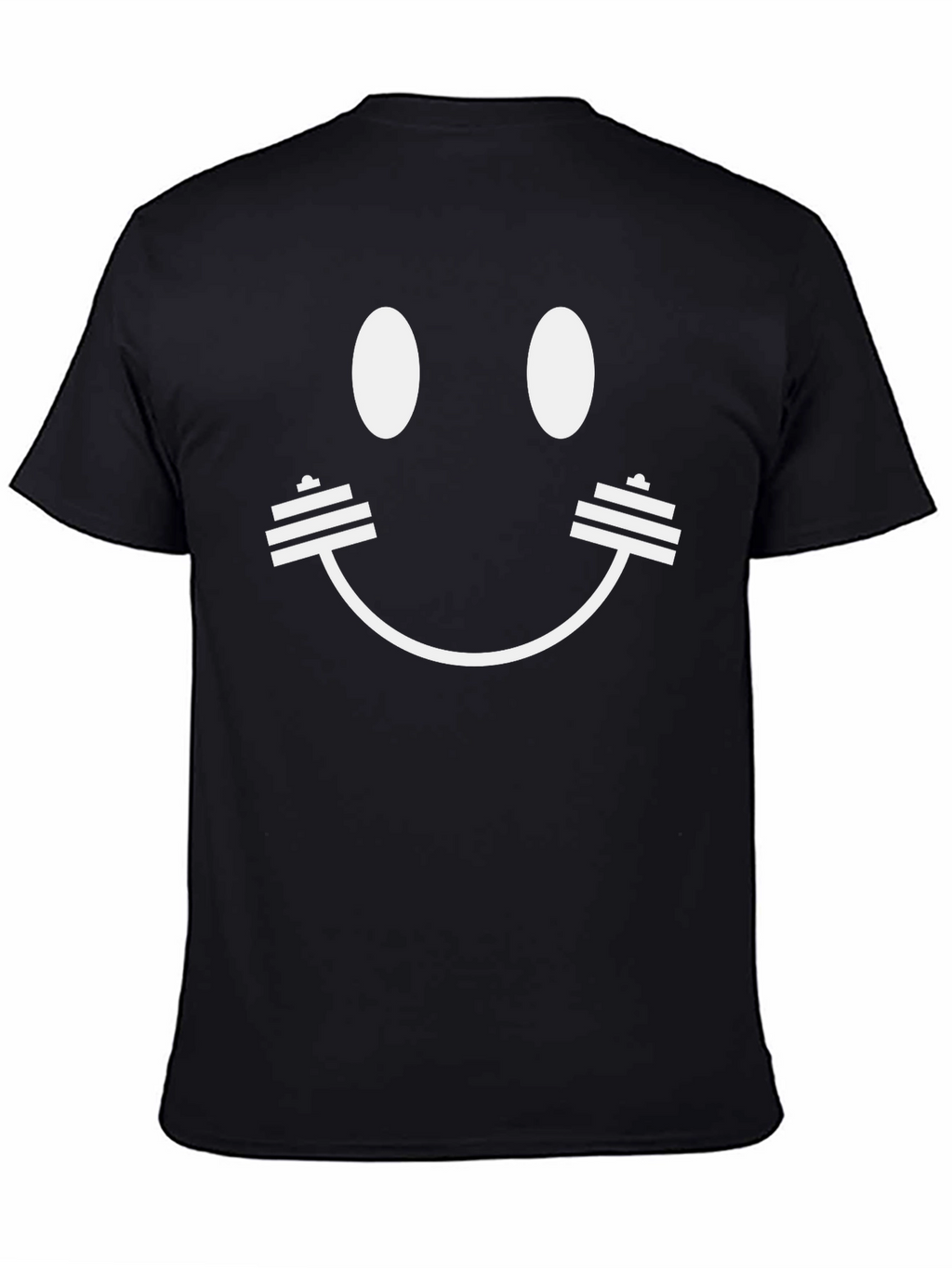 Workout Smiley Face T-Shirt - Black