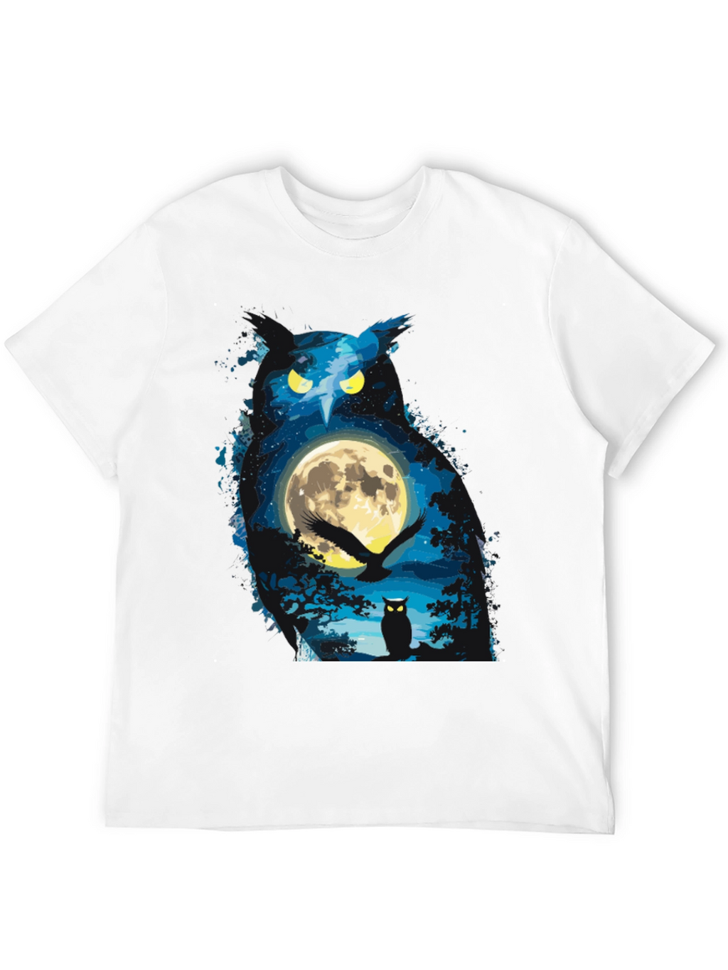 Owl Moon Graphic T-Shirt - Night Sky Tee