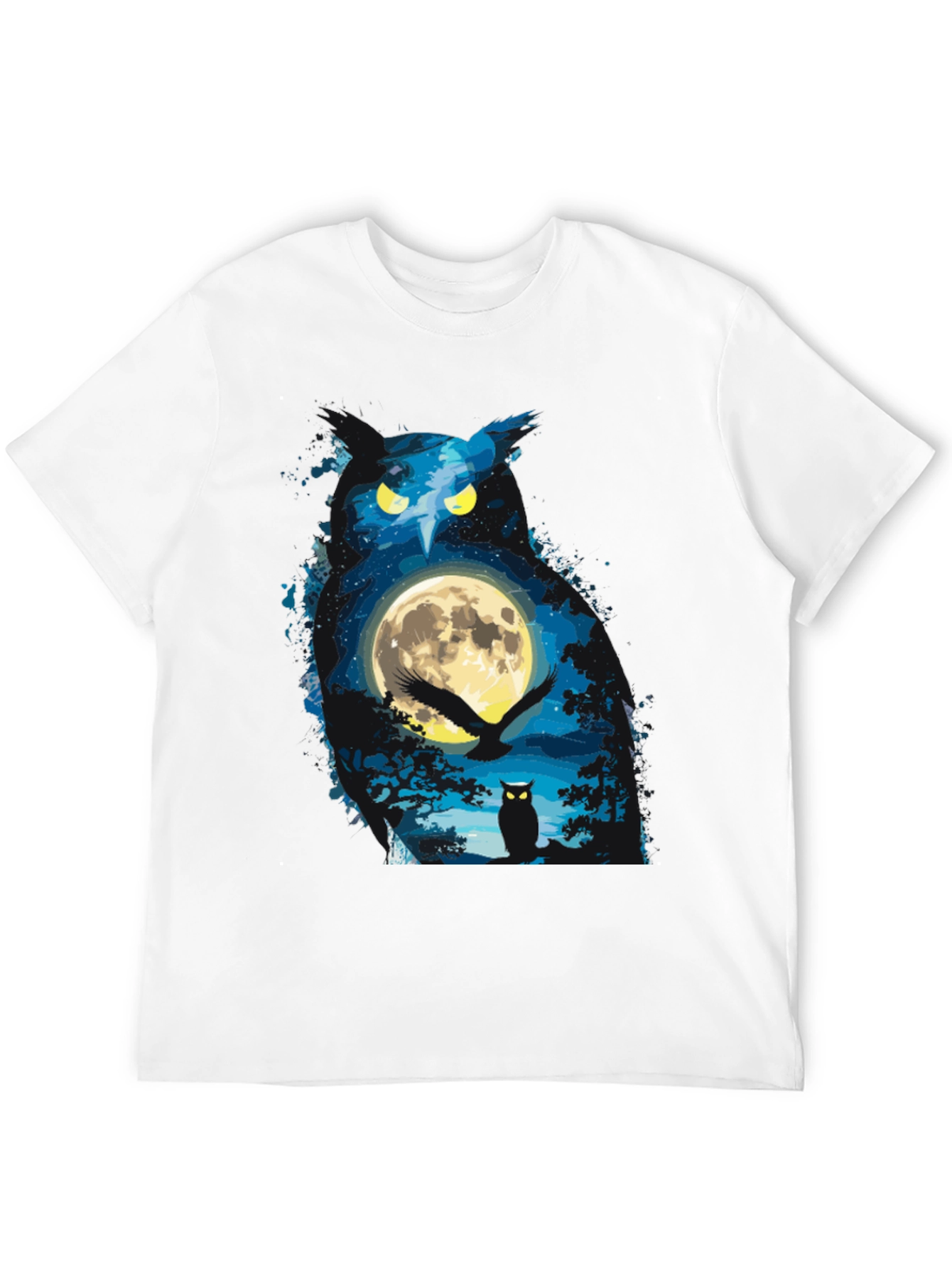 Owl Moon Graphic T-Shirt - Night Sky Tee