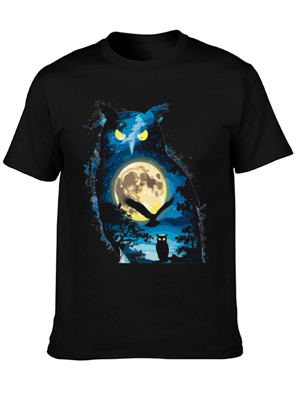 Owl Moon Graphic T-Shirt - Night Sky Tee