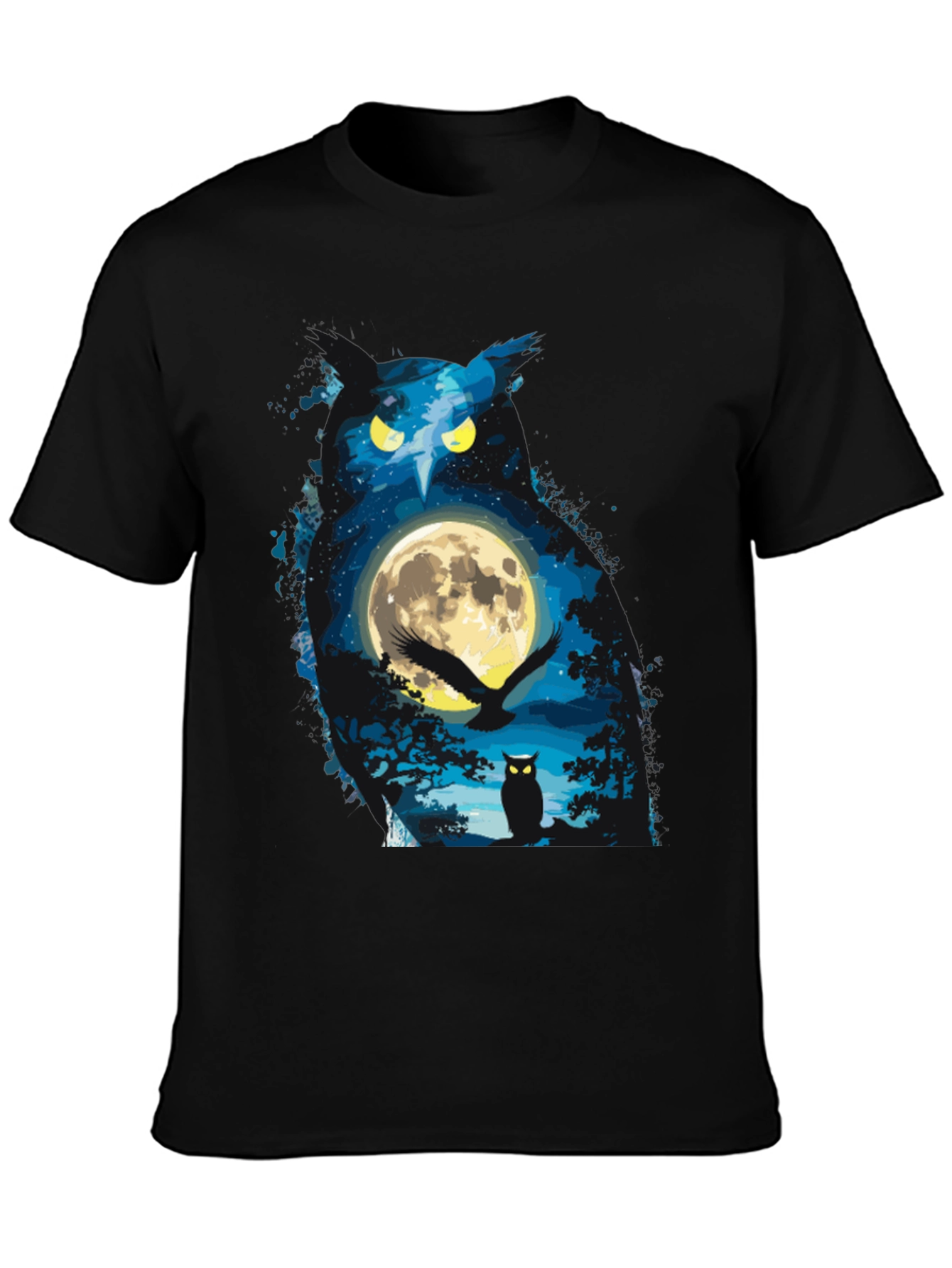 Owl Moon Graphic T-Shirt - Night Sky Tee