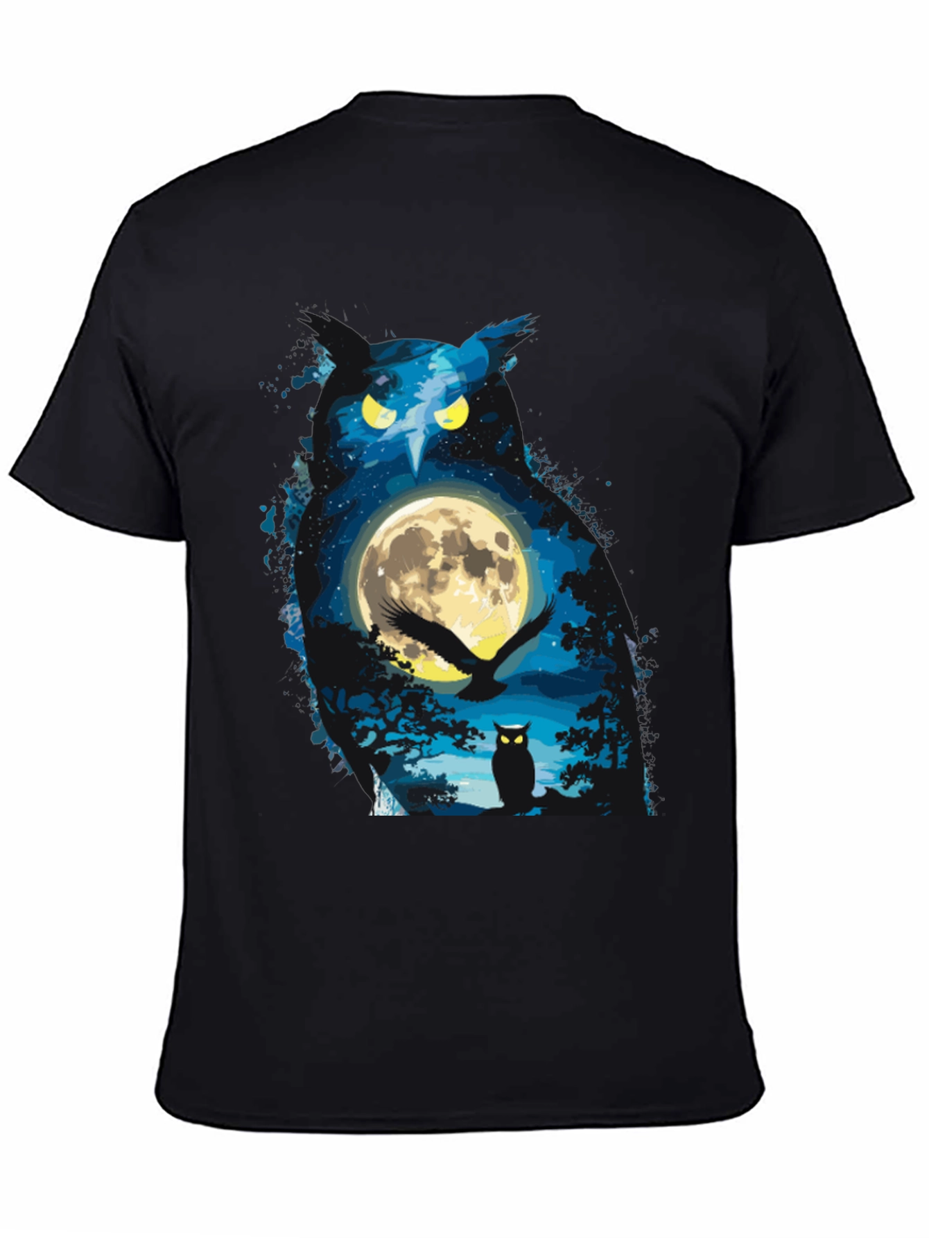 Owl Moon Graphic T-Shirt - Night Sky Tee