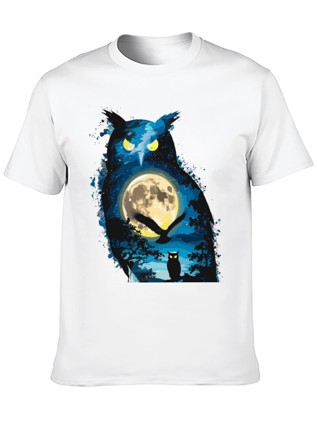 Owl Moon Graphic T-Shirt - Night Sky Tee