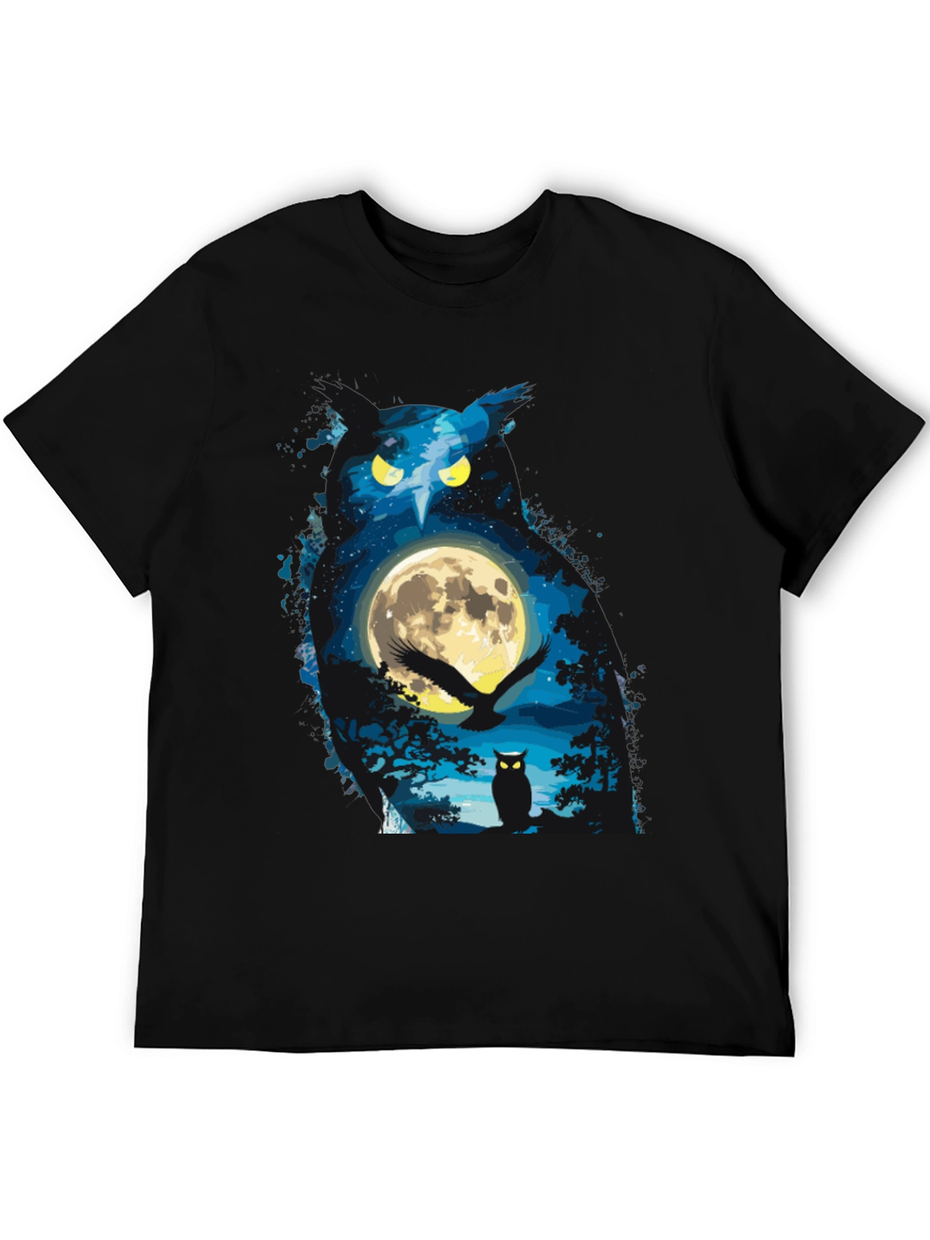 Owl Moon Graphic T-Shirt - Night Sky Tee