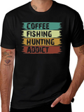 Coffee Fishing Hunting Addict Tee