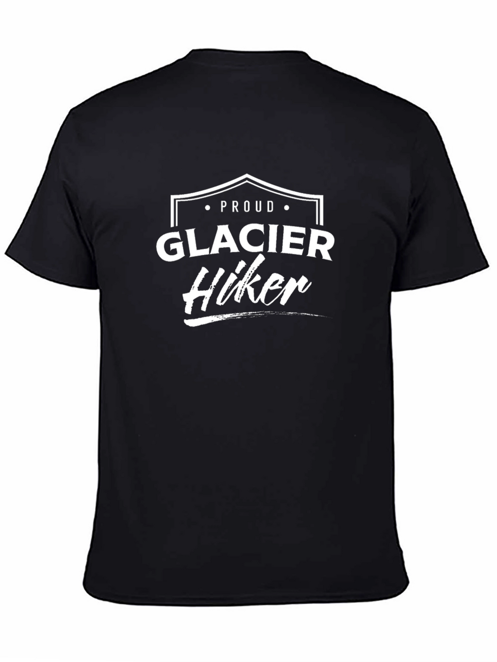 Proud Glacier Hiker Black T-Shirt