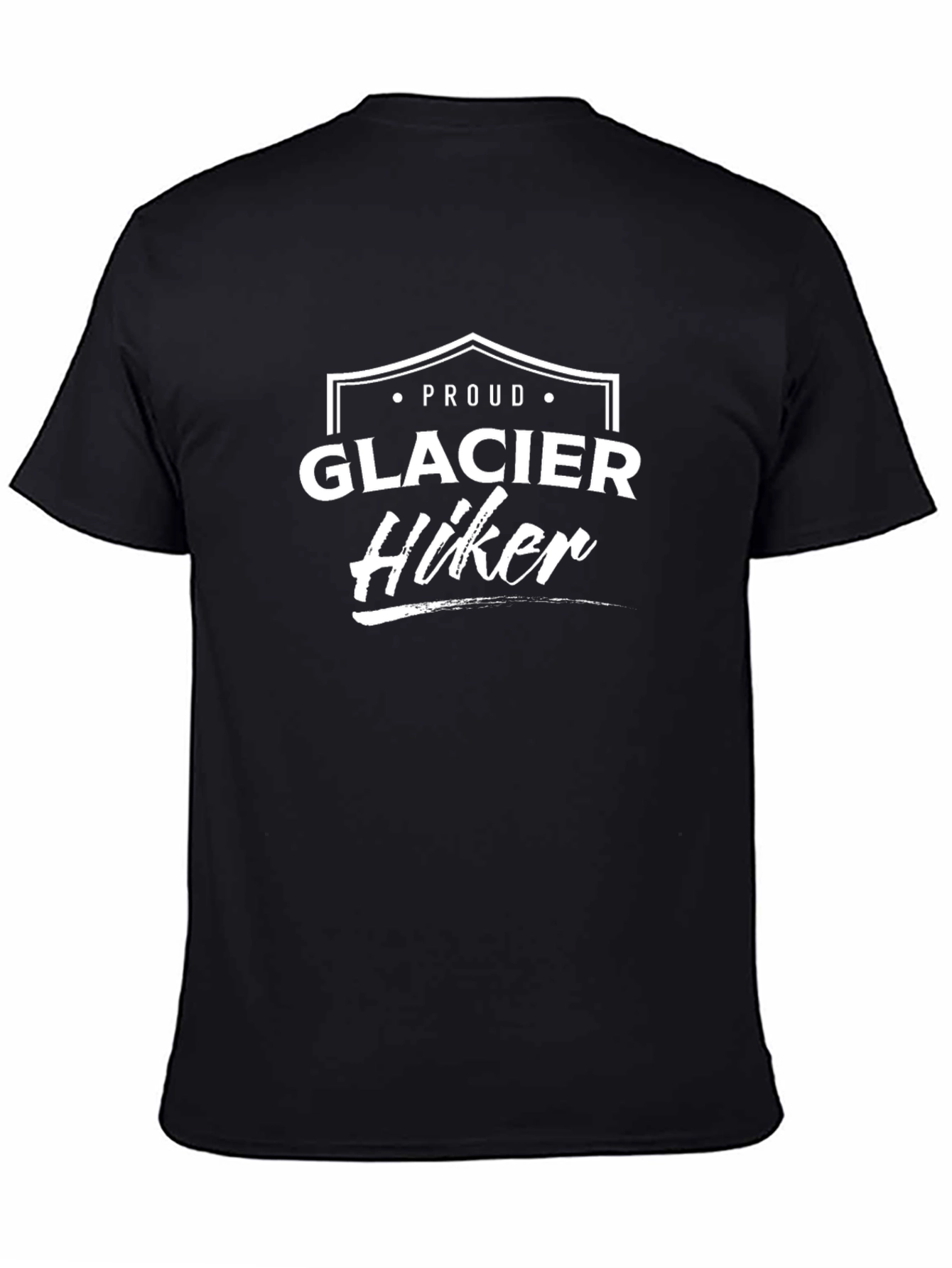 Proud Glacier Hiker Black T-Shirt