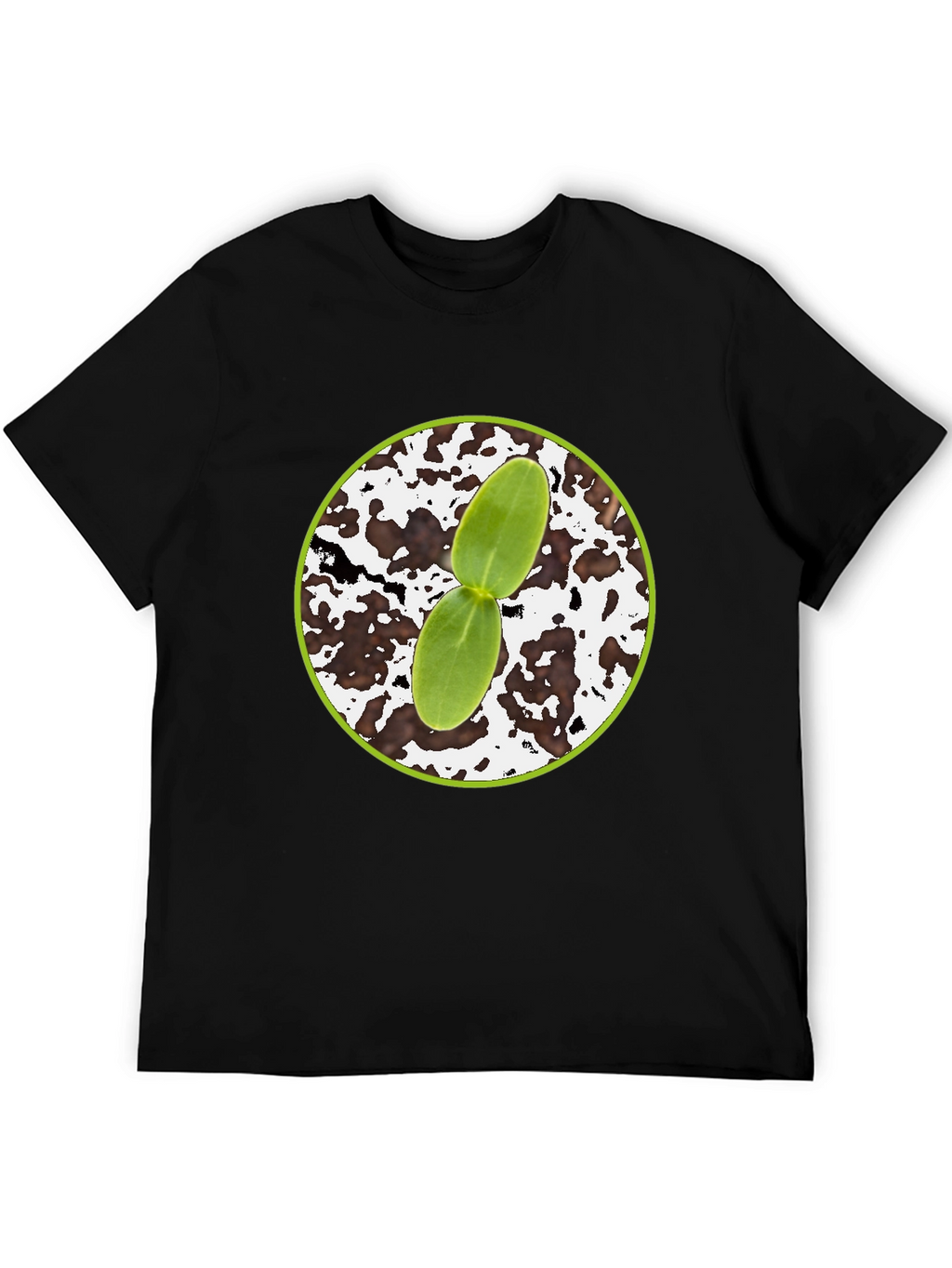 Seedling Graphic Tee - Black Cotton Comfort