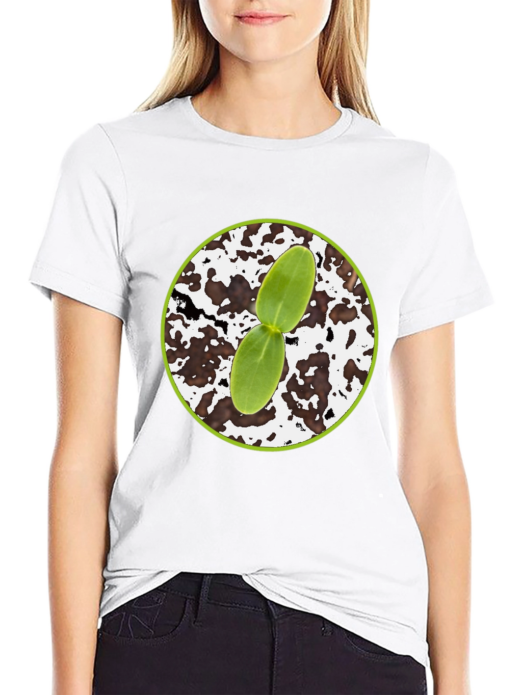 Seedling Graphic Tee - Black Cotton Comfort