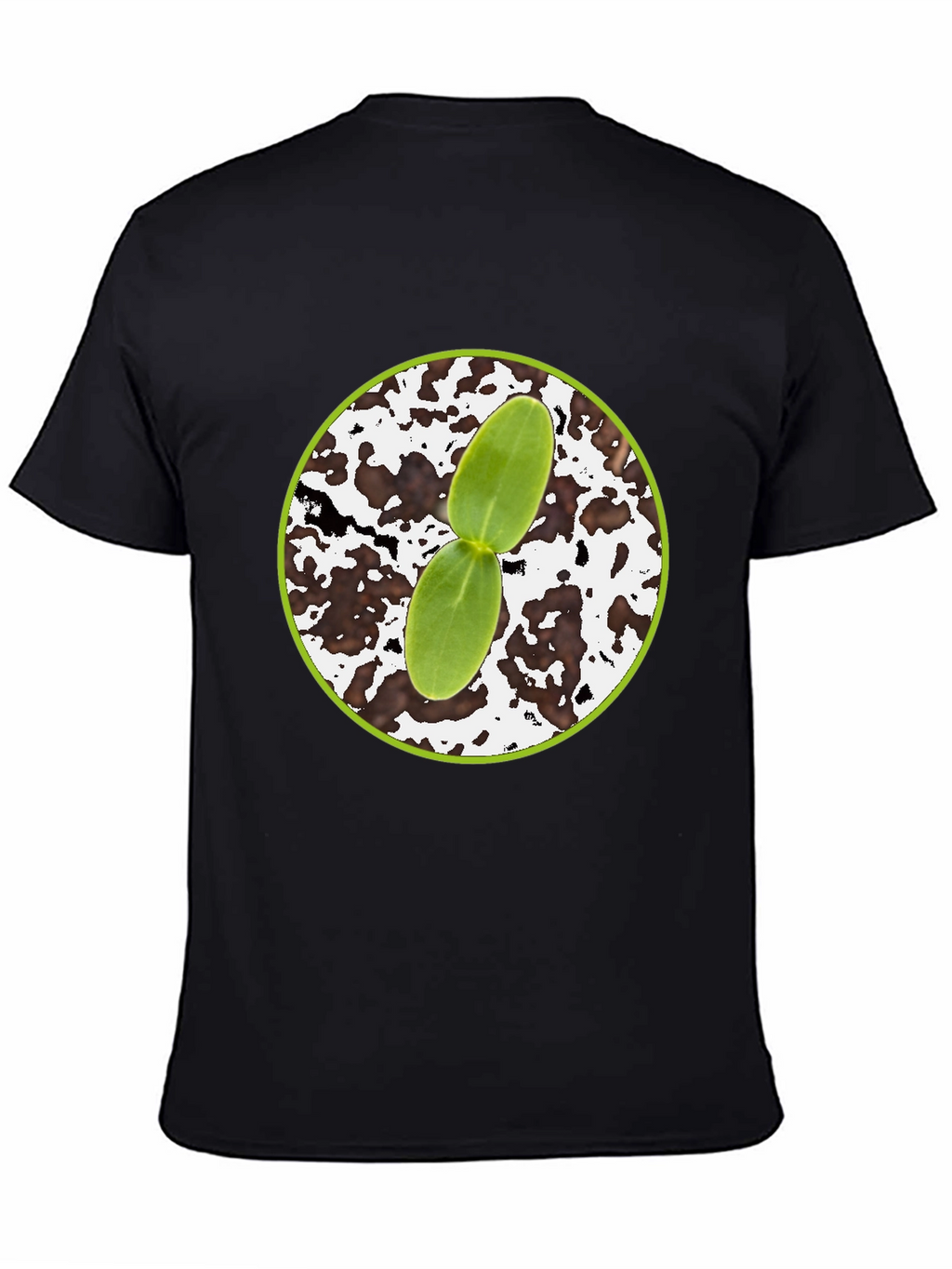 Seedling Graphic Tee - Black Cotton Comfort